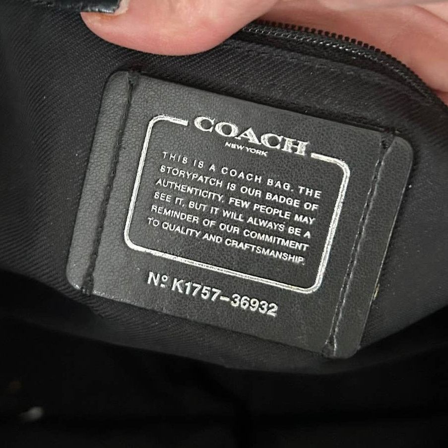 Coach Coach Turnlock Signature Jacquard Monogram Black Gray Tote Size ONE SIZE - 11 Thumbnail