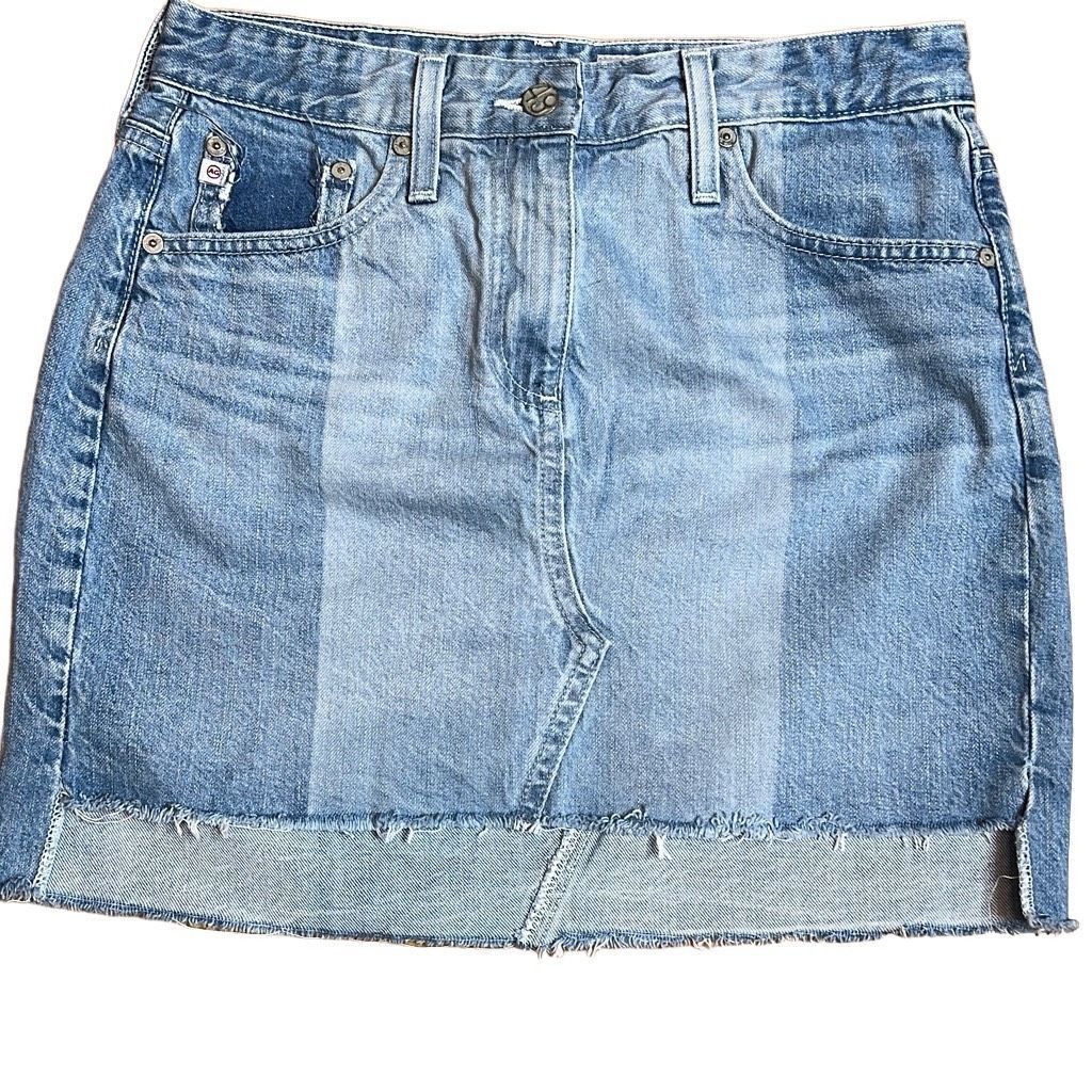 AG Adriano Goldschmied AG Adriano Goldschmied Jeans Denim Skirt 27 (399) Size 27" / US 4 / IT 40 - 7 Thumbnail