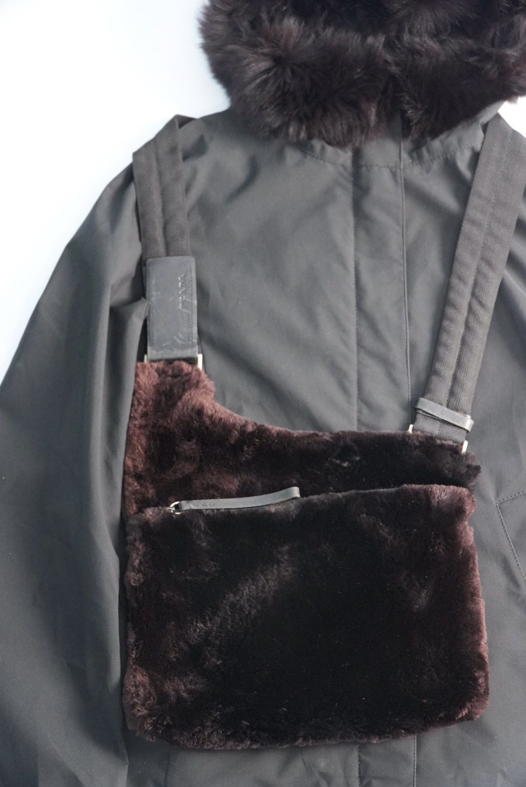 Prada Prada Sport Fur Jacket & Prada FW1999 Crossbody Bag Soft Fur Size US M / EU 48-50 / 2 - 8 Thumbnail