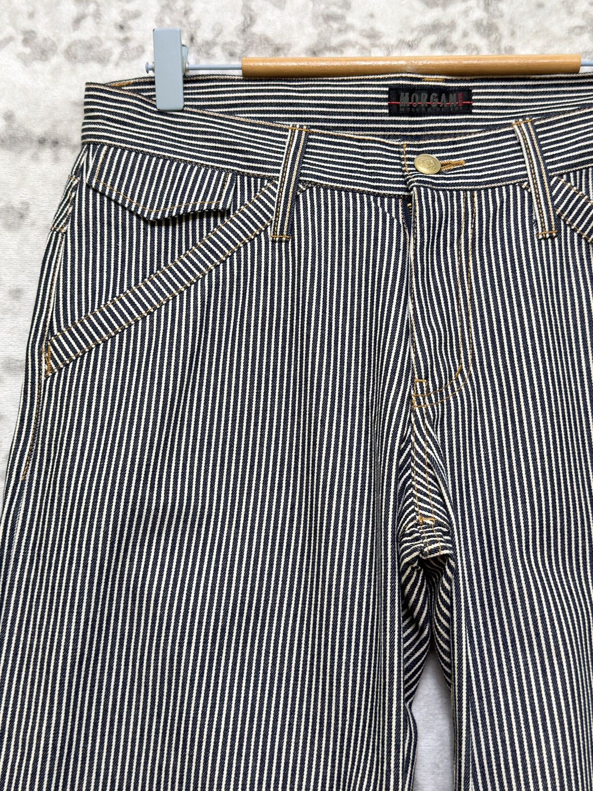 Morgan Homme Vintage Morgan Homme Hickory Railroad Stripe Wide Leg Pants Size US 32 / EU 48 - 4 Thumbnail