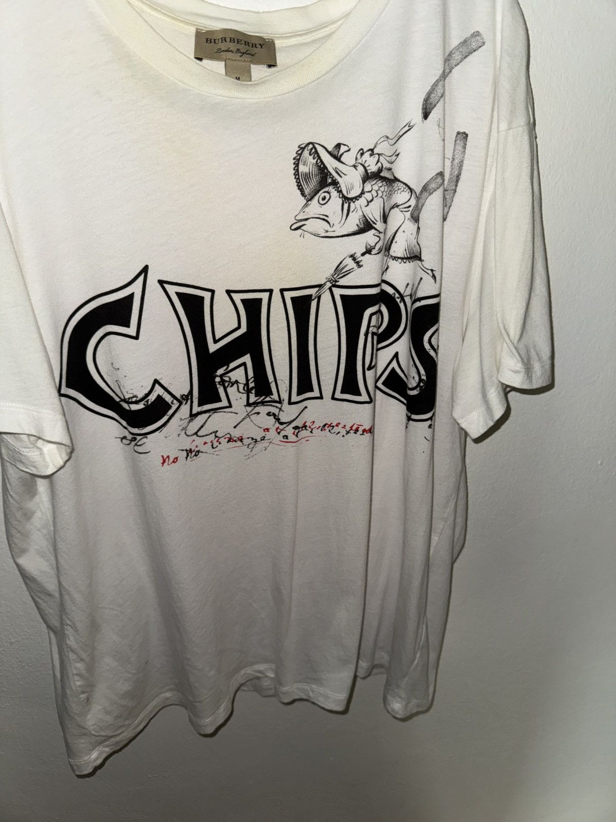 Burberry Fish & Chips Tee Size US M / EU 48-50 / 2 - 2 Thumbnail