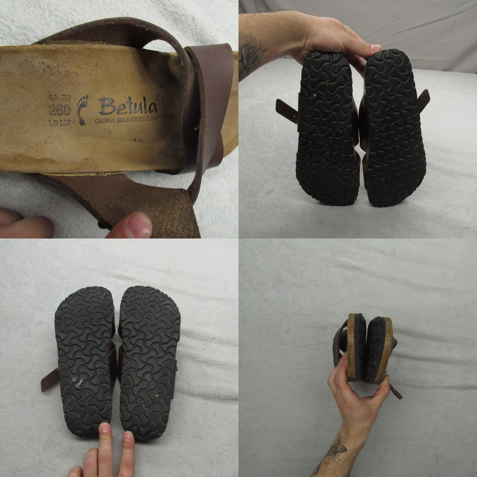 Birkenstock Birkenstock Betula Unisex Sandals Cross Strap Cork Footbed Brown Adjustable Buckle Slide Size ONE SIZE - 8 Thumbnail