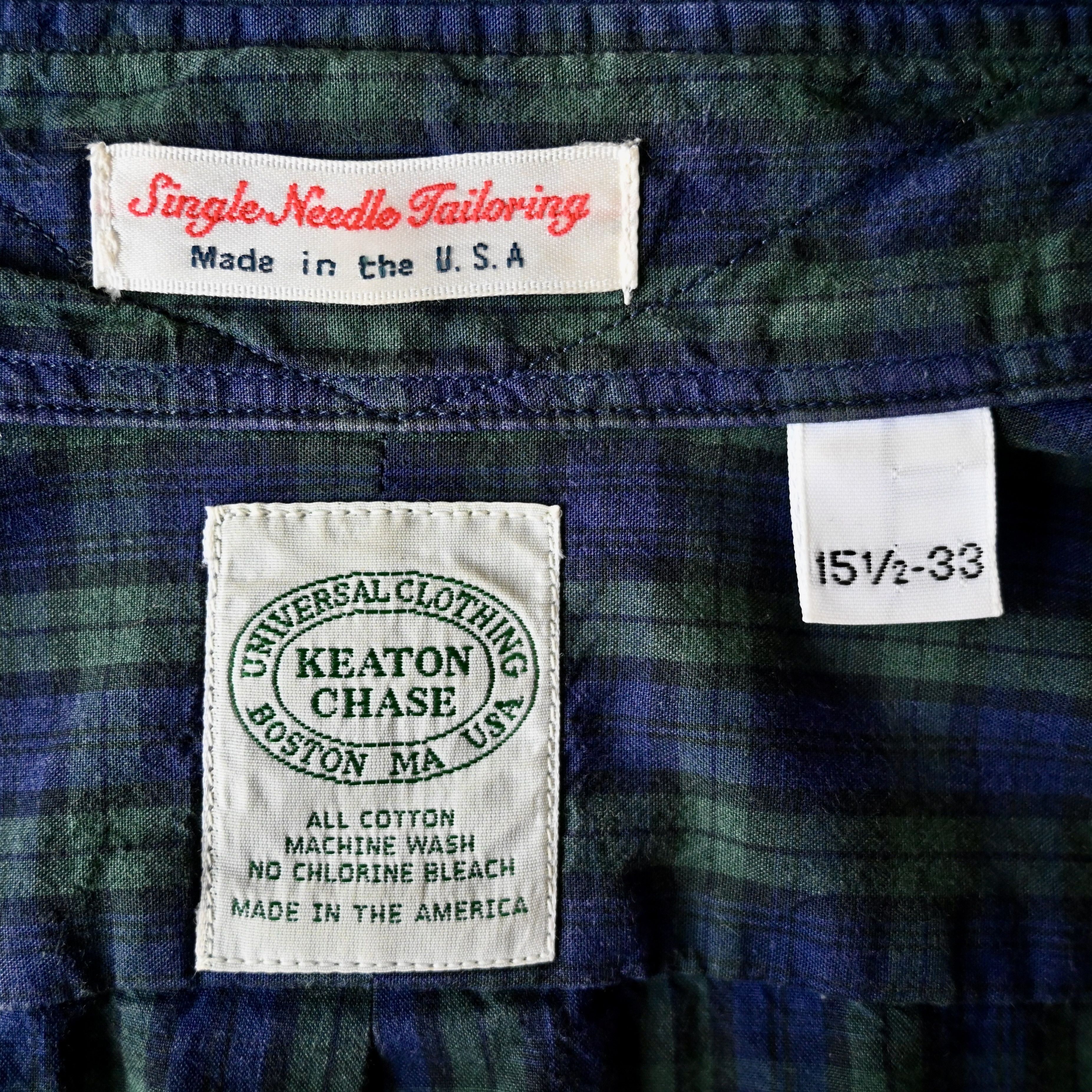 Vintage VTG 2000s KEATON CHASE crazy plaid BD shirt made in USA Size US S / EU 44-46 / 1 - 11 Thumbnail