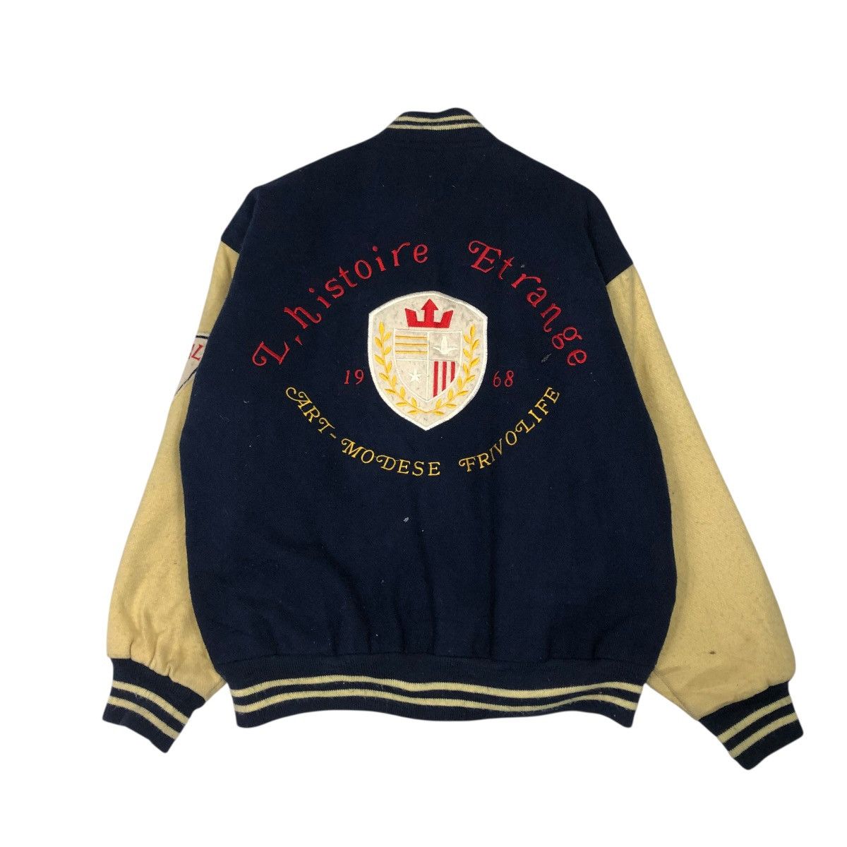 Vintage 🔥VINTAGE WOOL VARSITY JACKET WONDERSTORY ISSEY MIYAKE Size US M / EU 48-50 / 2 - 2 Thumbnail