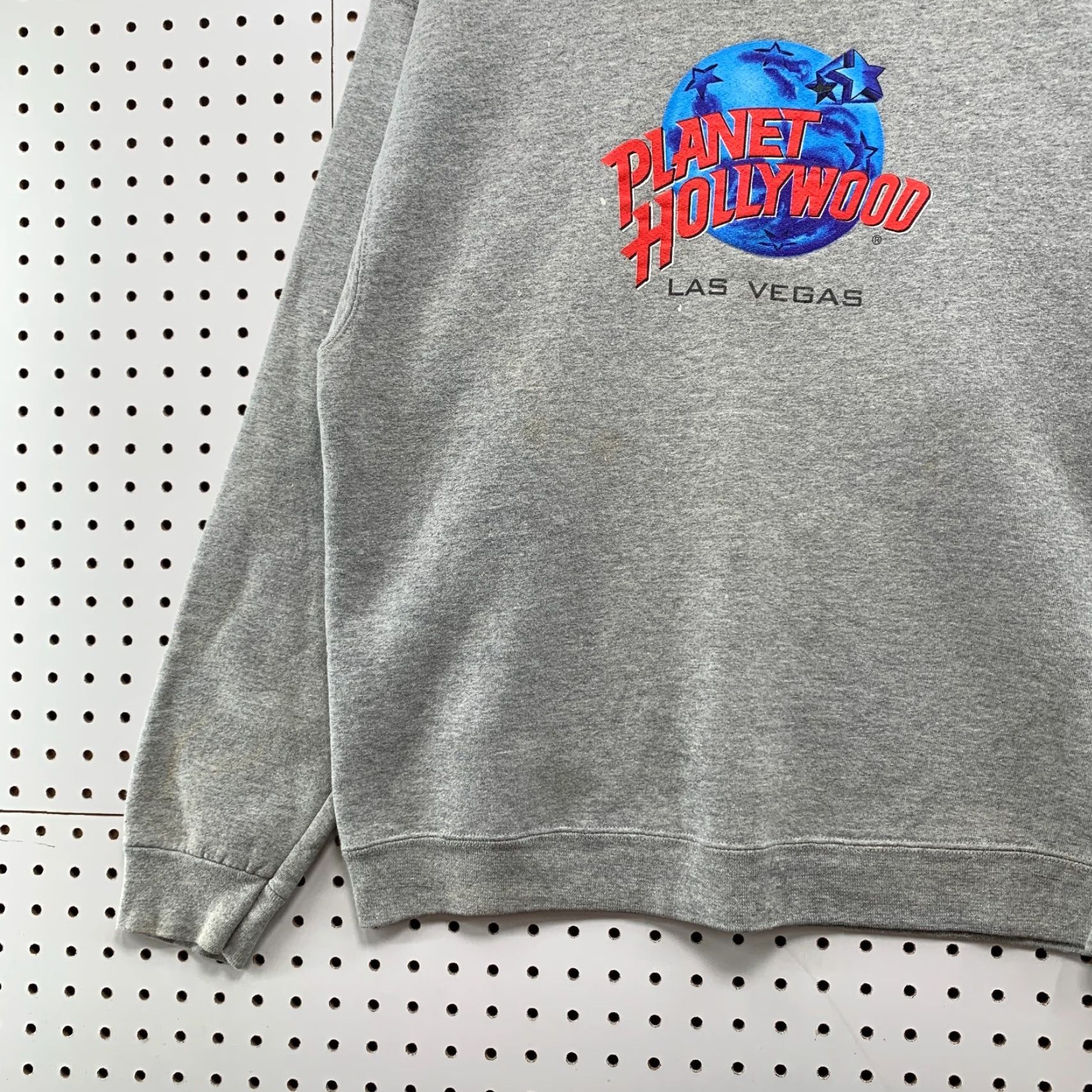 Planet Hollywood VINTAGE Planet Hollywood Las Vegas Crewneck Sweatshirt Mens Large 90s Gray Fleece Size US L / EU 52-54 / 3 - 5 Thumbnail