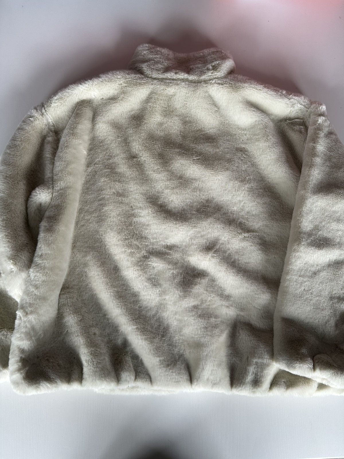 Nike Nike Womens Big Swoosh Faux Fur Jacket Large CU6558-238 Size L / US 10 / IT 46 - 4 Thumbnail