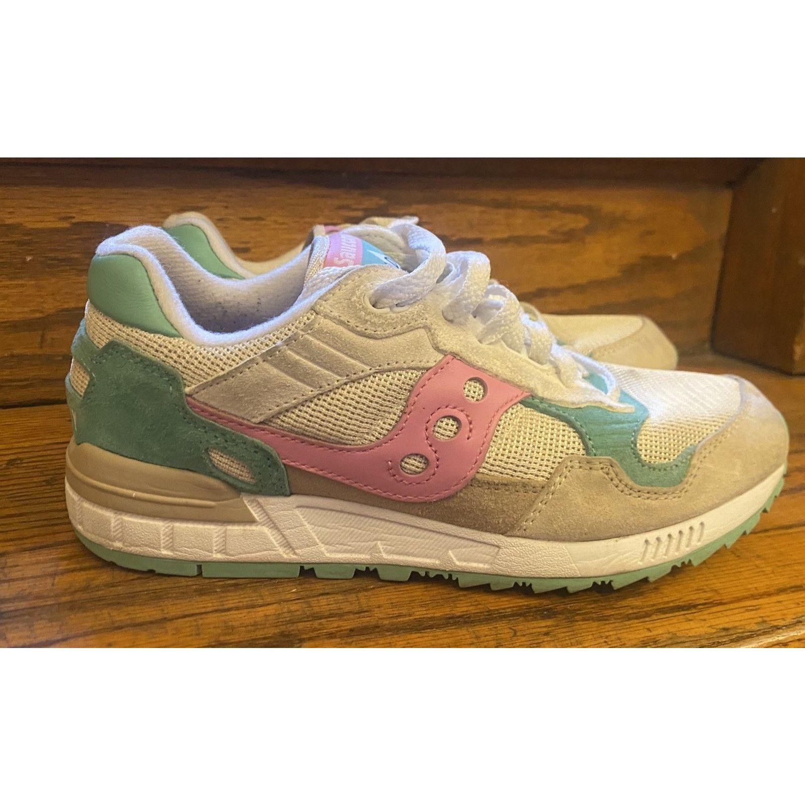 Saucony Saucony Shadow 5000 S70665-34 Beige Pink Teal Men's 6.5 Size US 6.5 / EU 39-40 - 1 Thumbnail