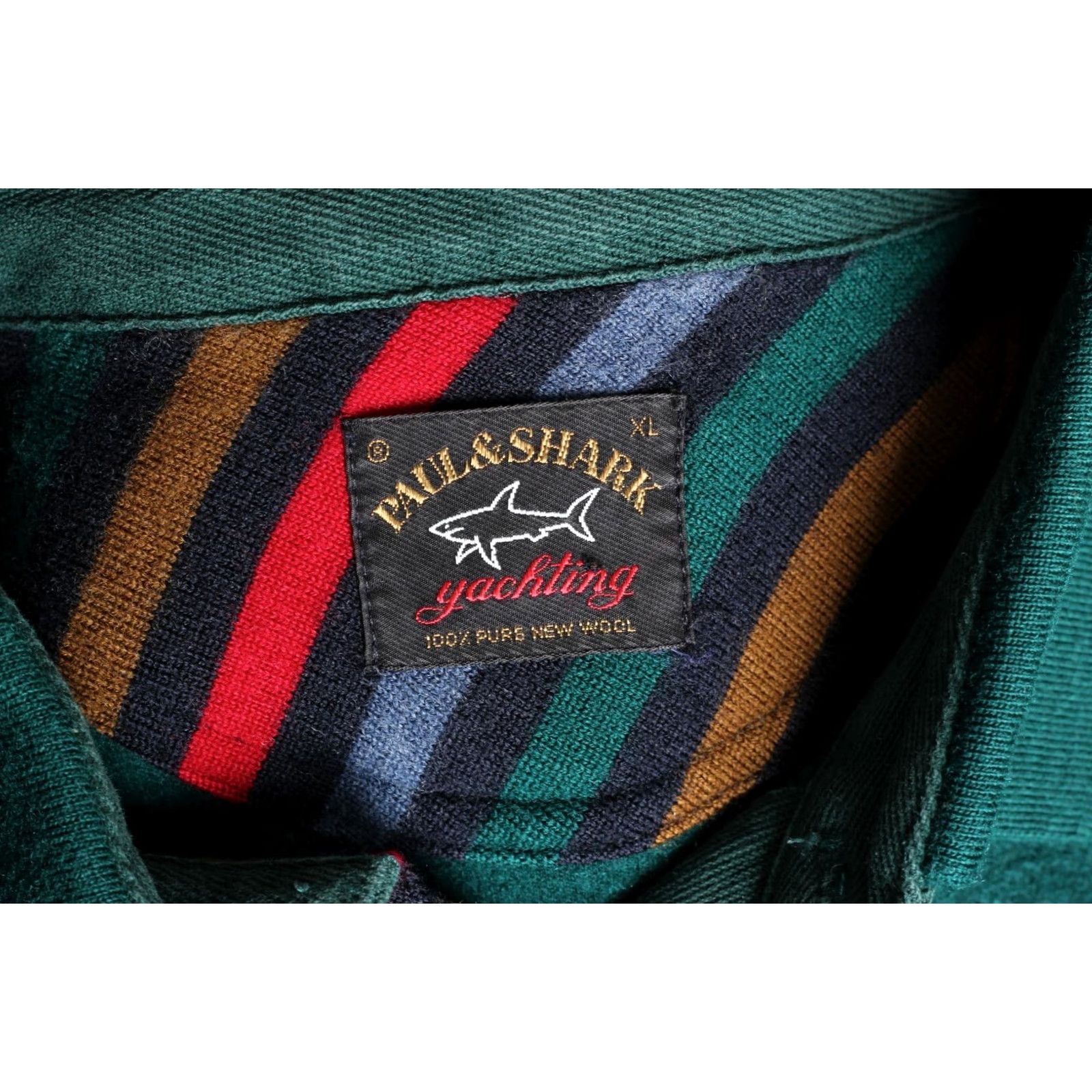 Paul & Shark VINTAGE Paul & Shark Jumper Wool Collared Mens XL Green Pullover Knit Wool Jumper Classic VR3534 Size US XL / EU 56 / 4 - 4 Thumbnail