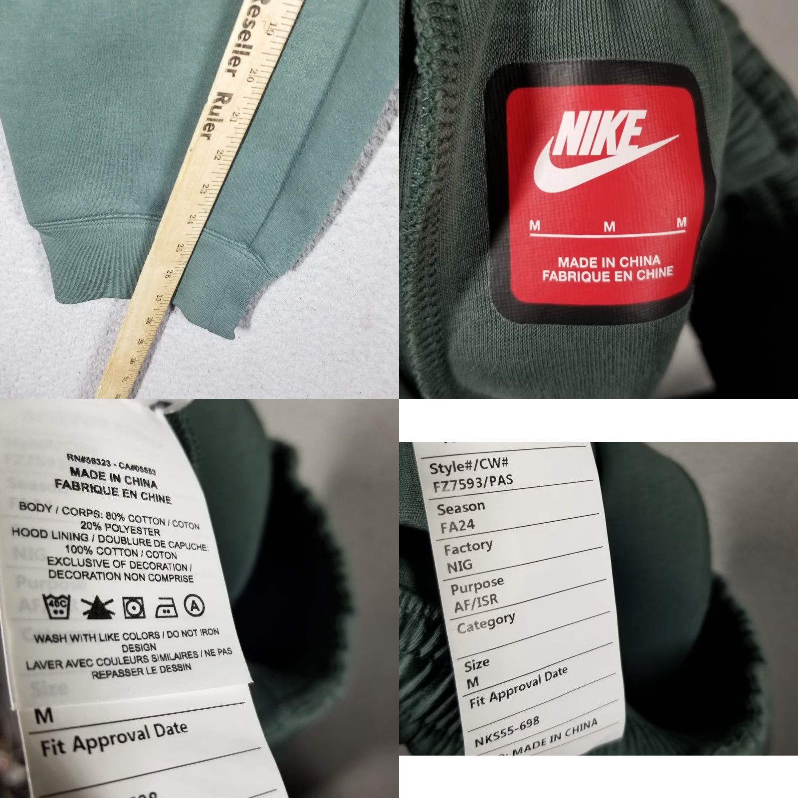 Nike Nike Tech Fleece Heavyweight Pants Green Sample Stamp Mens Size M New Sportswear Size US 31 - 8 Thumbnail