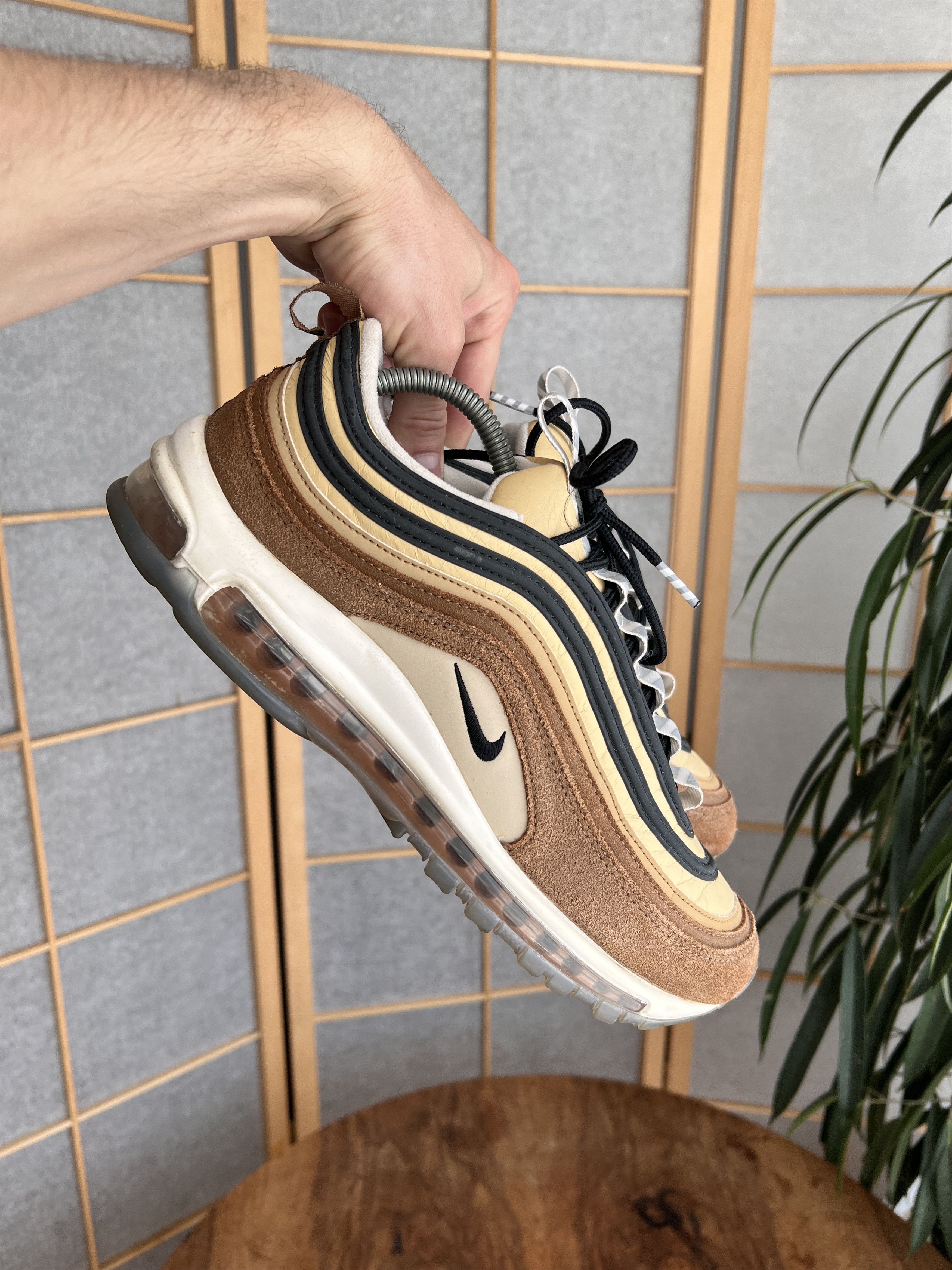Nike Crazy! Nike Air Max 97 Barcode sneakers Elemental Gold shoes Size US 10.5 / EU 43-44 - 3 Thumbnail