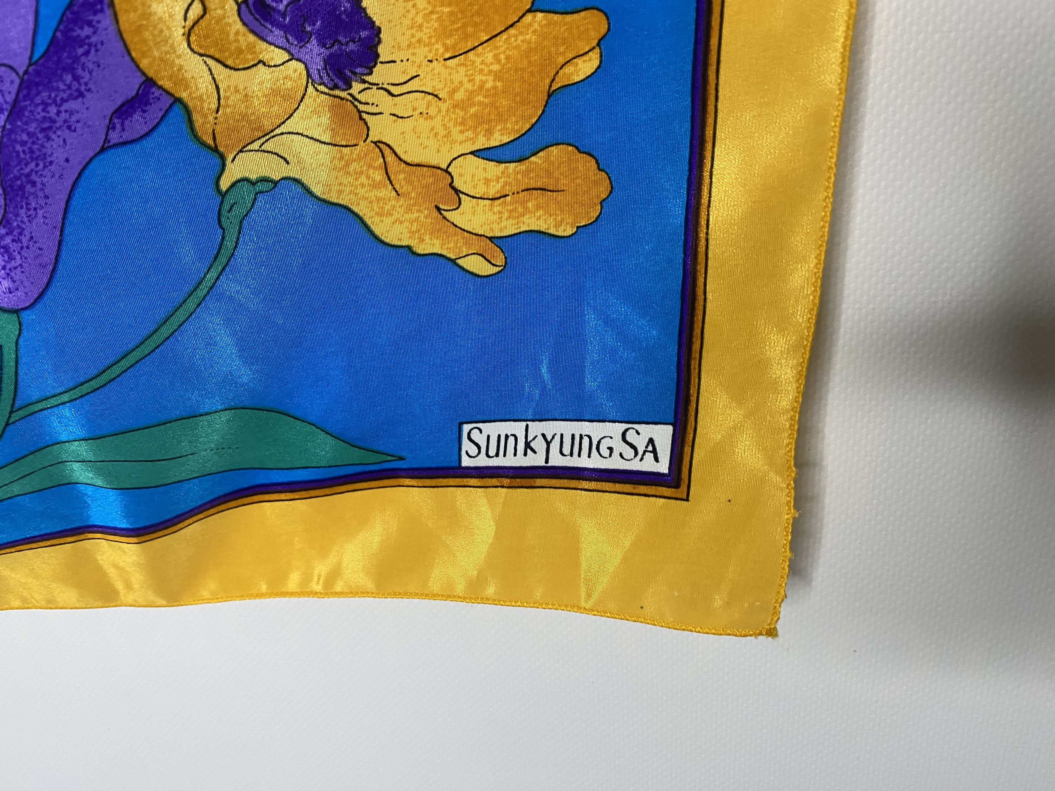 Other SUNKYUNG SA VINTAGE POLYESTER SCARF FLORAL PRINT Size ONE SIZE - 2 Thumbnail