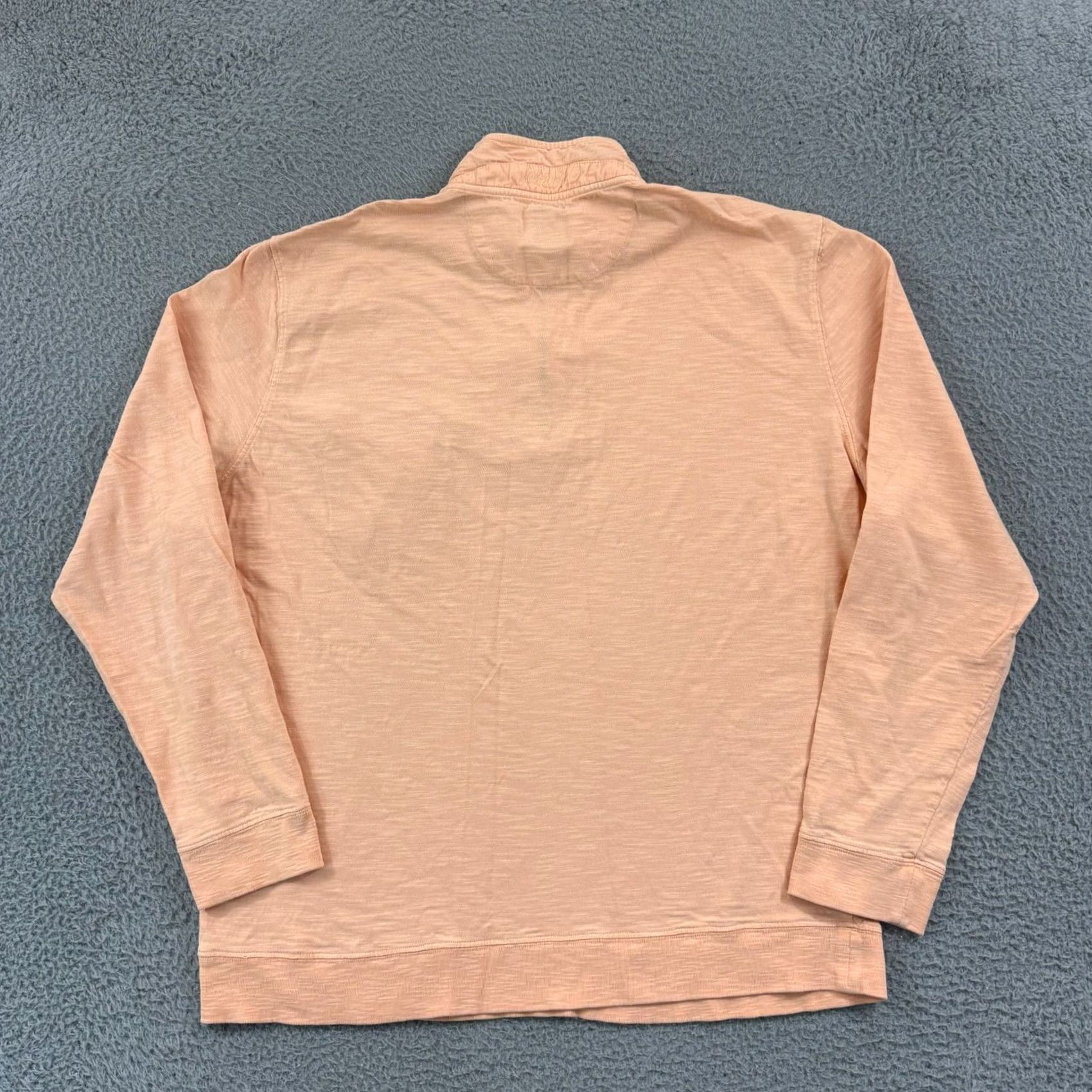 johnnie-O johnnie-O Shirt Mens XL Peach Long Sleeve 1/4 Zip Pocket Surf Pullover Preppy Size US XL / EU 56 / 4 - 2 Thumbnail