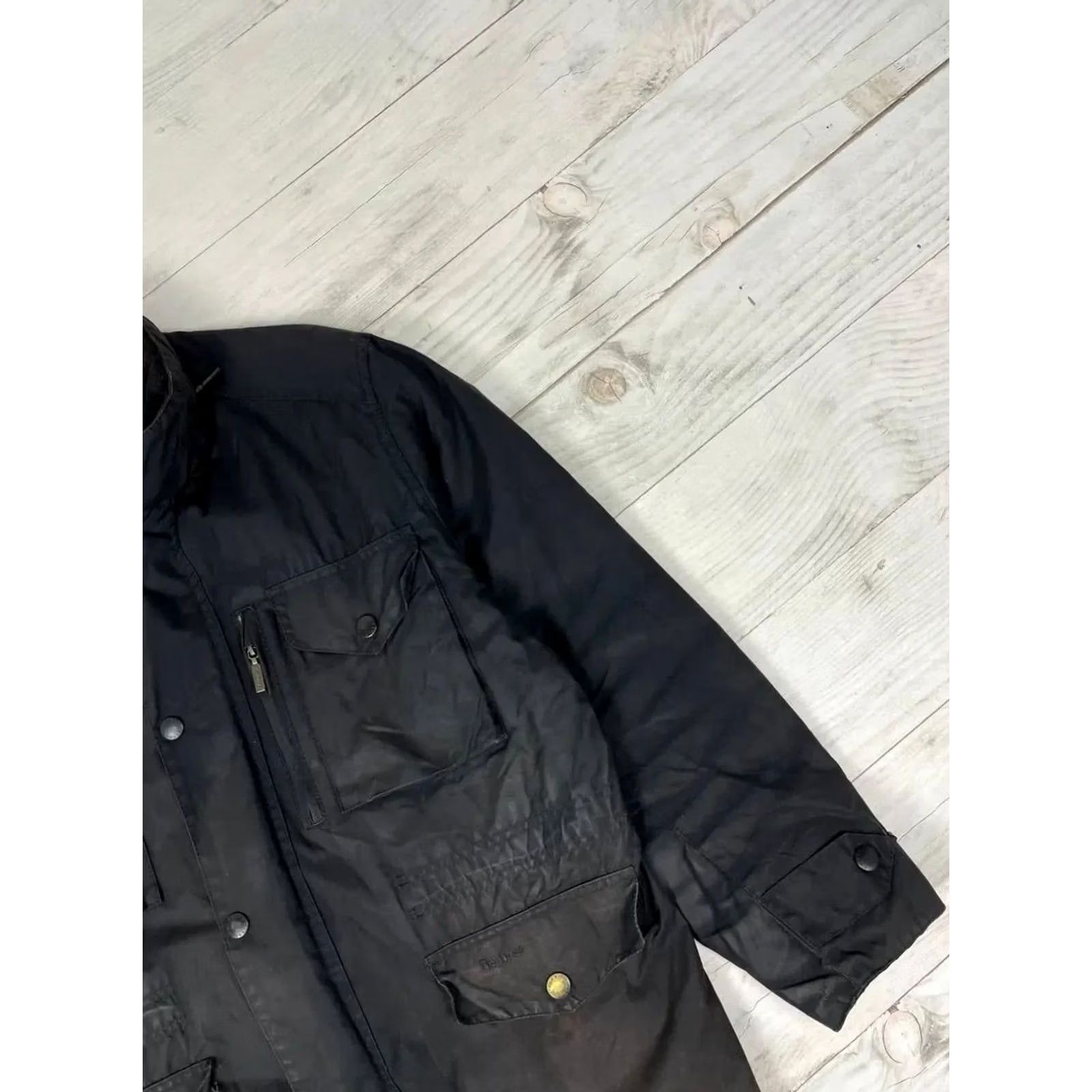 Barbour VINTAGE Barbour Sapper Jacket Rain Coat Black L Mens Waxed Casual Size US L / EU 52-54 / 3 - 4 Thumbnail