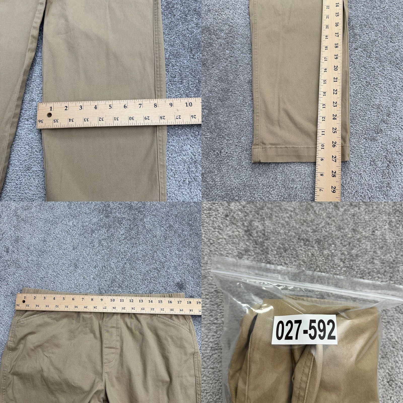 Lands' End Lands' End Chino Pants Womens 14 Brown Straight Mid Rise Elastic 35x27 Size 36" / US 14 / IT 50 - 8 Thumbnail