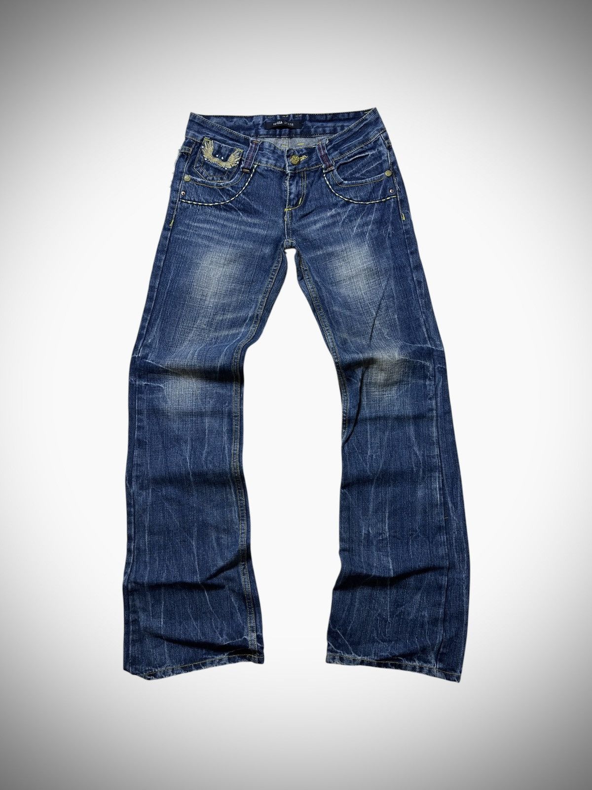 Japanese Brand 2000’s Swell Jeans - Embroidery Clawmark Flared Jeans Size US 29 - 6 Thumbnail