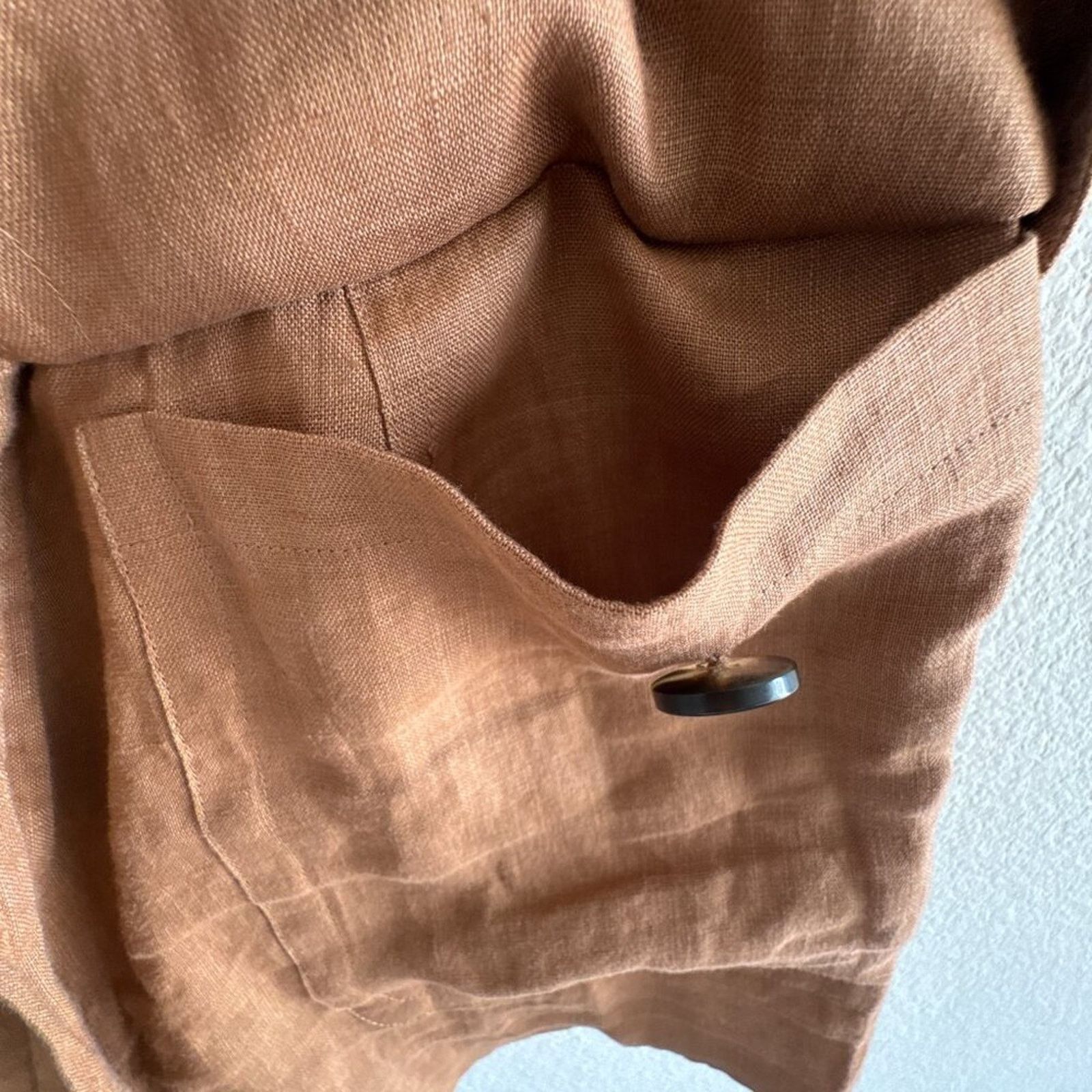 A.L.C. A.L.C. Gilmour Linen Romper Brown Size 4 Size 27" / US 4 / IT 40 - 6 Thumbnail