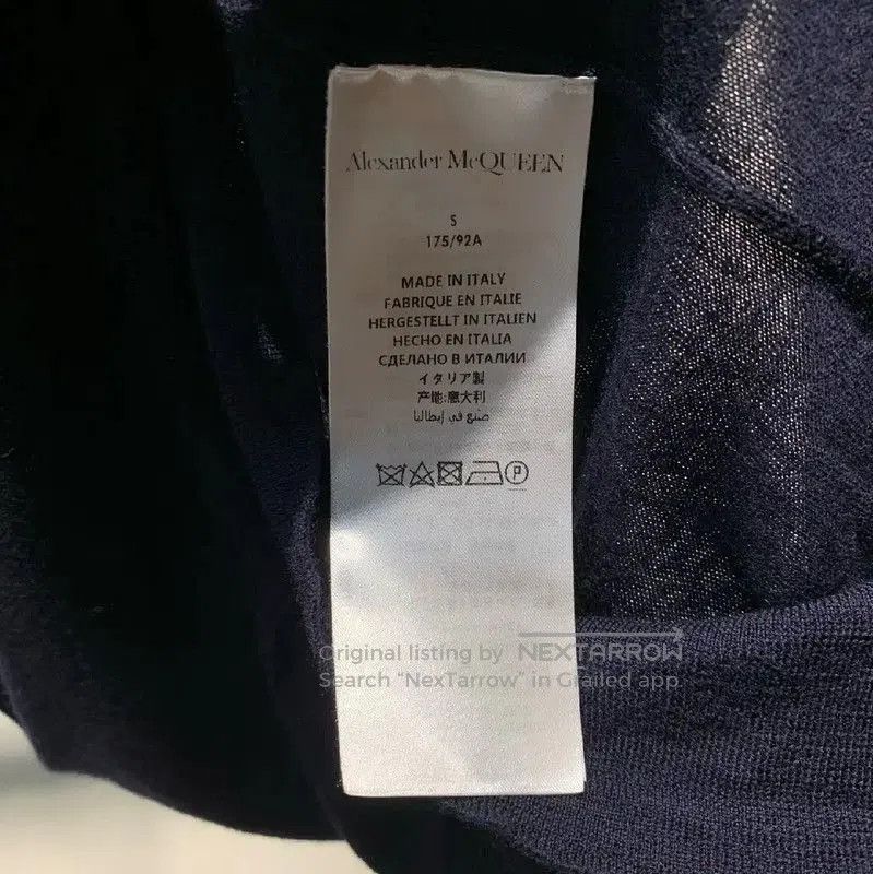 Alexander McQueen Alexander McQUEEN Navy Wool Cardigan with Insect Embellishm Size S / US 4 / IT 40 - 4 Thumbnail