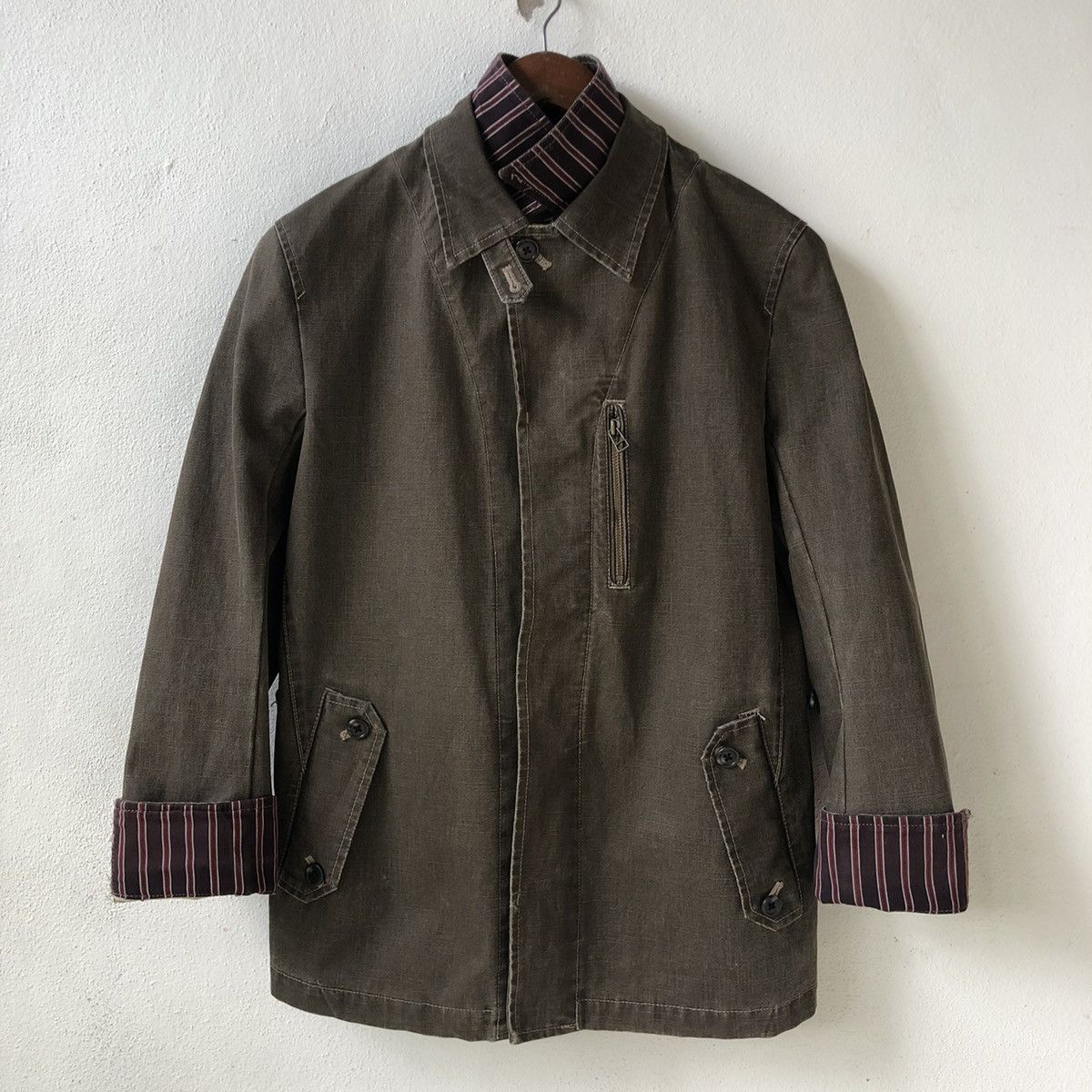 Boycott × Japanese Brand BOYCOTT Japan Military Style Double Layer Collar Jacket Size US S / EU 44-46 / 1 - 6 Thumbnail