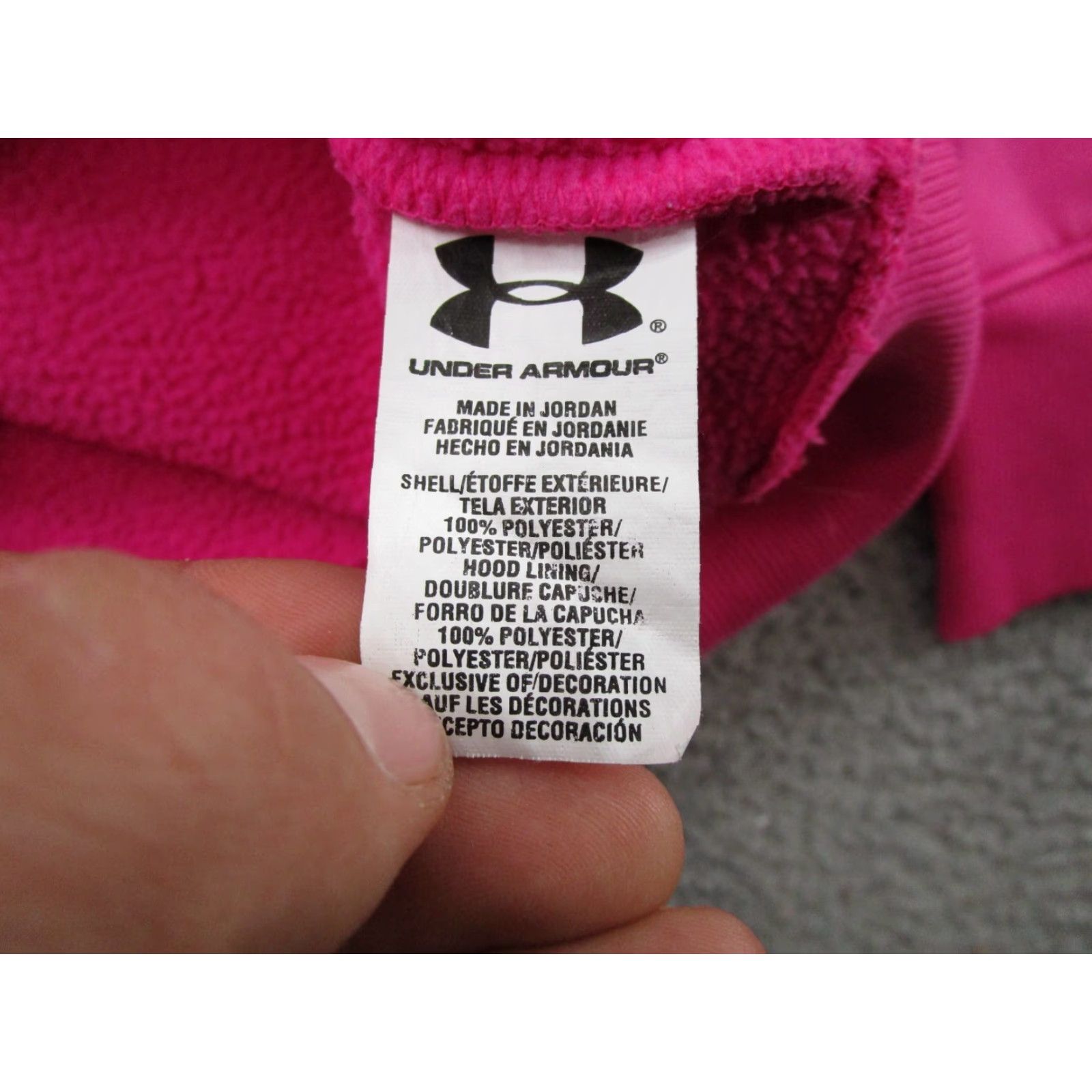 Under Armour Under Armour Hoodie Women's L Pink Coldgear Stretch Semi Fitted Sweatshirt Size L / US 10 / IT 46 - 3 Thumbnail