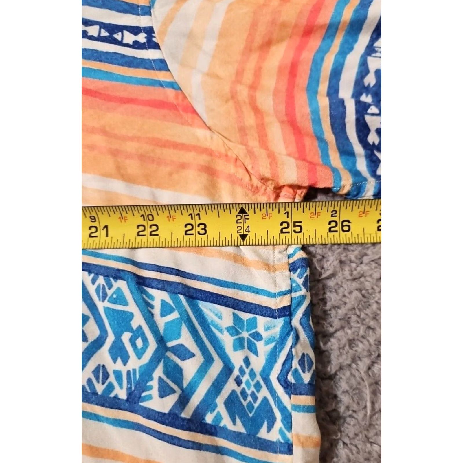 Vintage Kenny Flowers Men's Hawaiian Shirt Striped Aztec Short Sleeve Rayon Size XL Size US XL / EU 56 / 4 - 6 Thumbnail