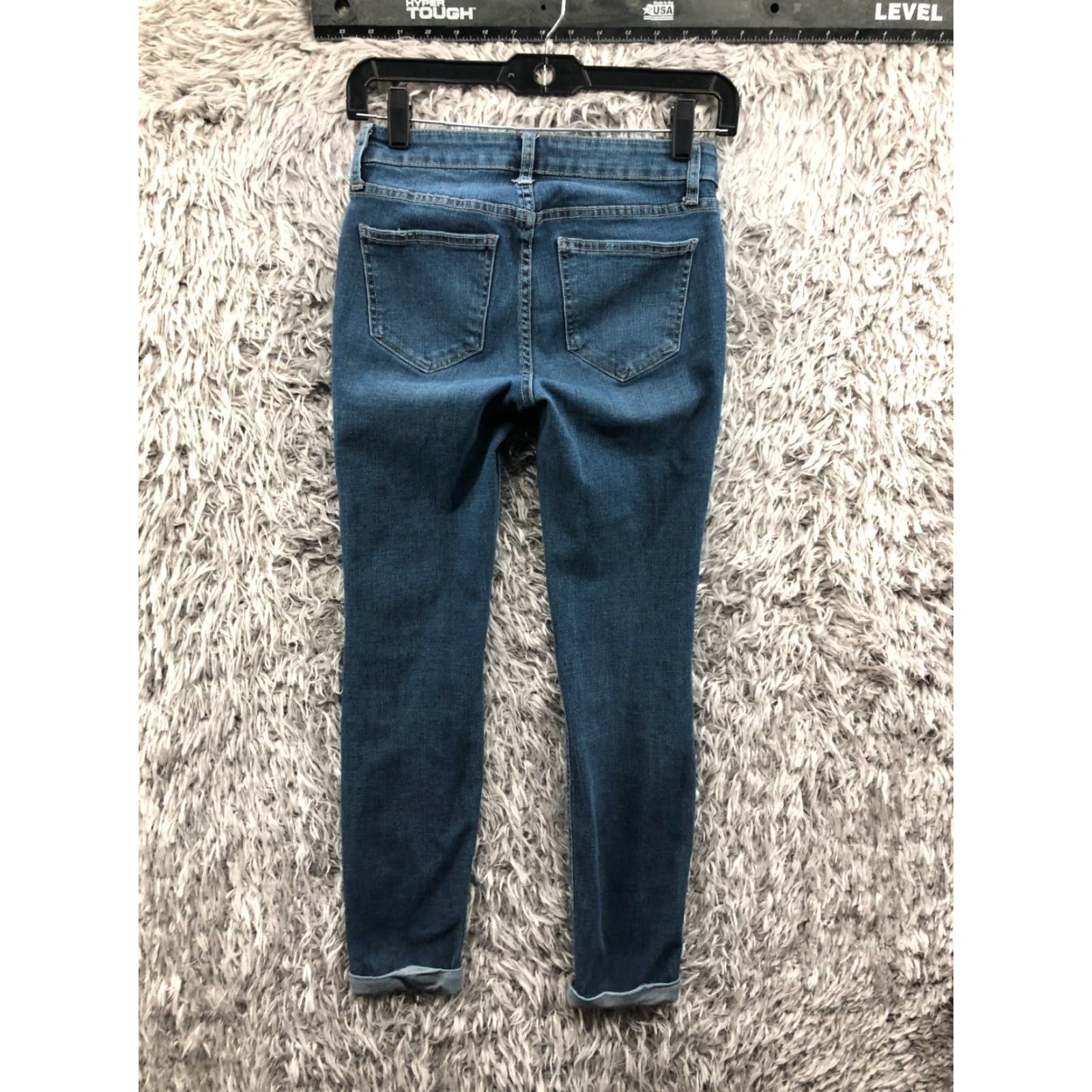 Vintage LC Lauren Conrad Skinny Jeans Woman Size 2 Blue Denim 5-Pocket Regular Rise Slim Fit Pants Size 26" / US 2 / IT 38 - 5 Thumbnail