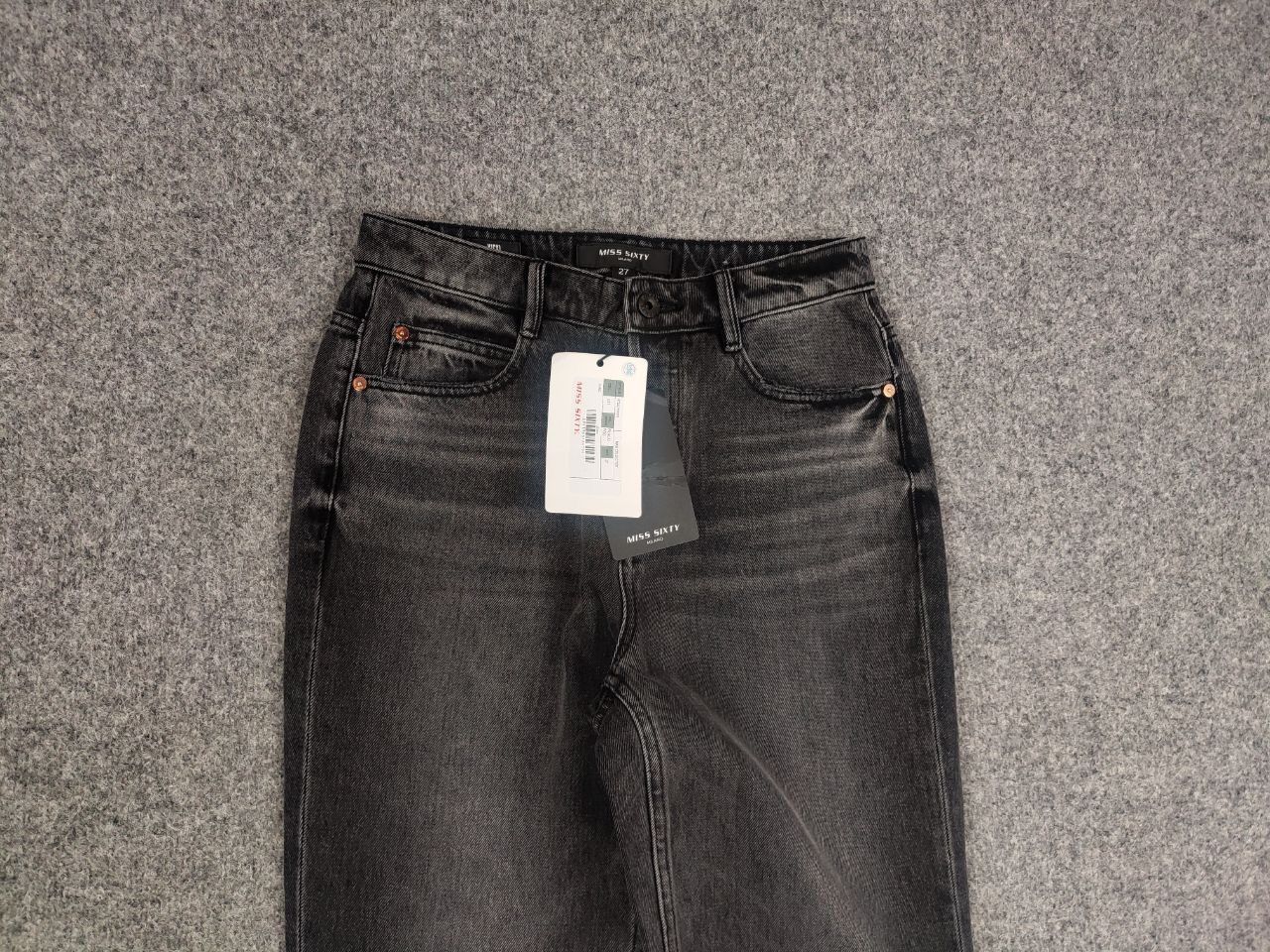 Miss Sixty Miss Sixty Vicki Mom Black Faded Denim Jeans Vtg Y2K Style Size 27" / US 4 / IT 40 - 4 Thumbnail