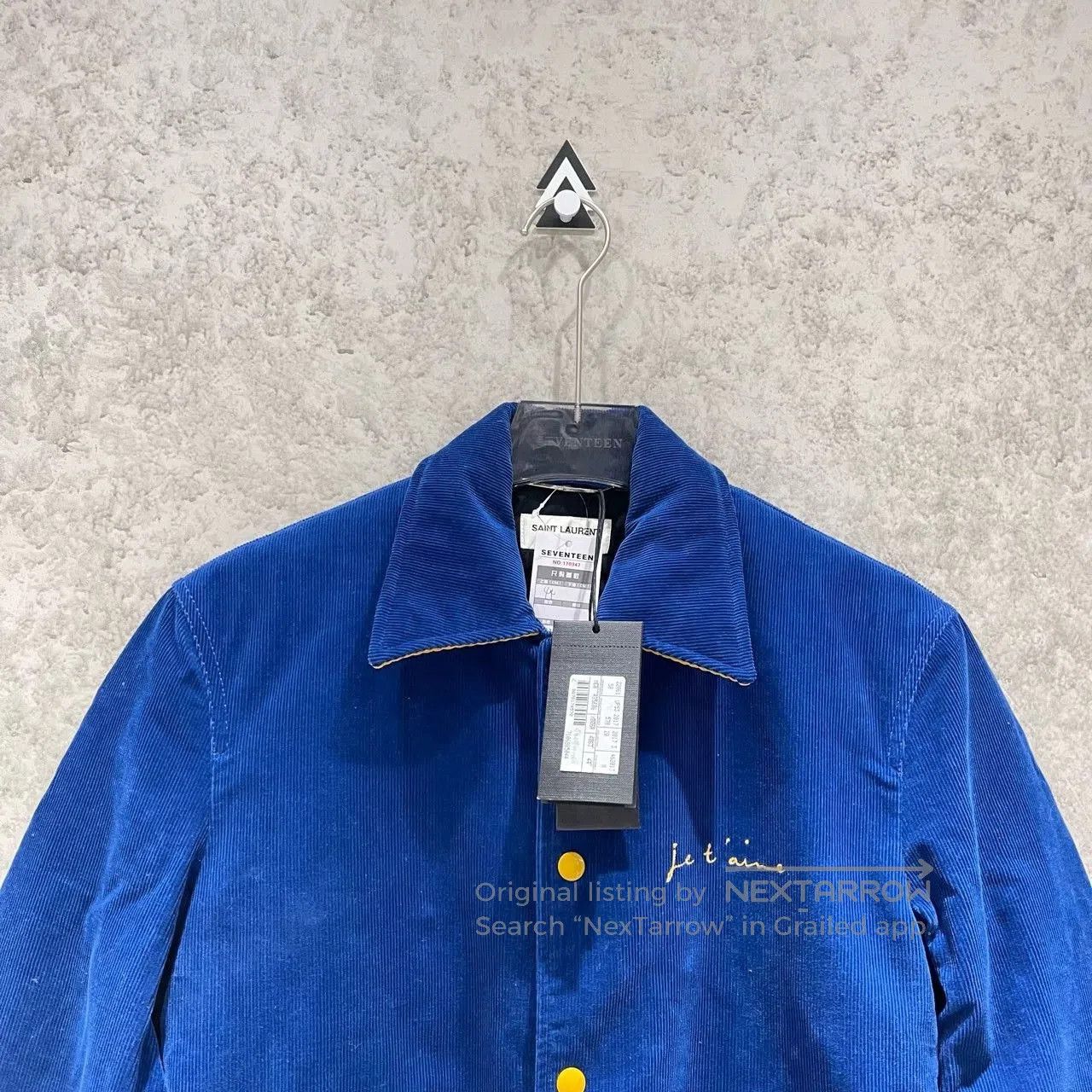 Saint Laurent Paris Saint Laurent Blue Corduroy Baseball Jacket. Size US S / EU 44-46 / 1 - 3 Thumbnail