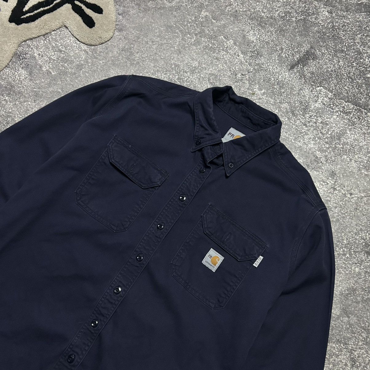 Carhartt Wip Vintage Carhartt Wip Patch Logo workwear button denim shirt Size US XL / EU 56 / 4 - 2 Thumbnail