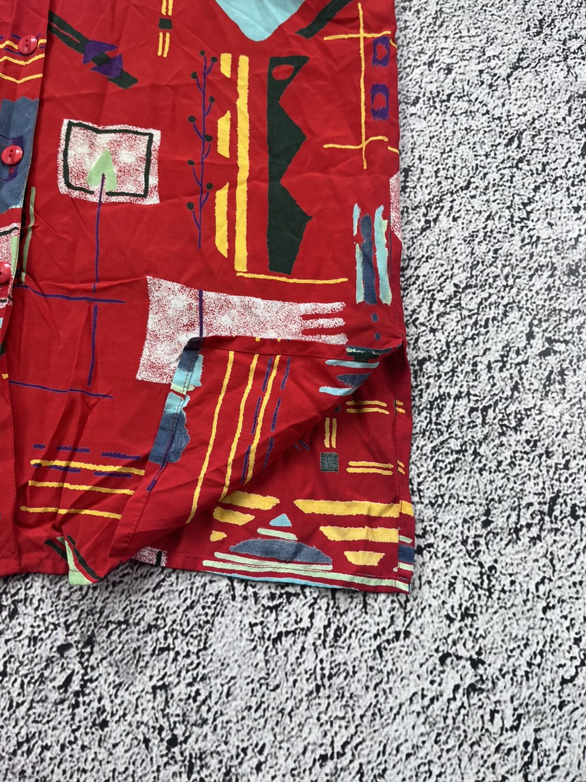 Vintage Vintage 80s Abstract Print Hawaiian Shirt like Dior Kapital Size US M / EU 48-50 / 2 - 7 Thumbnail