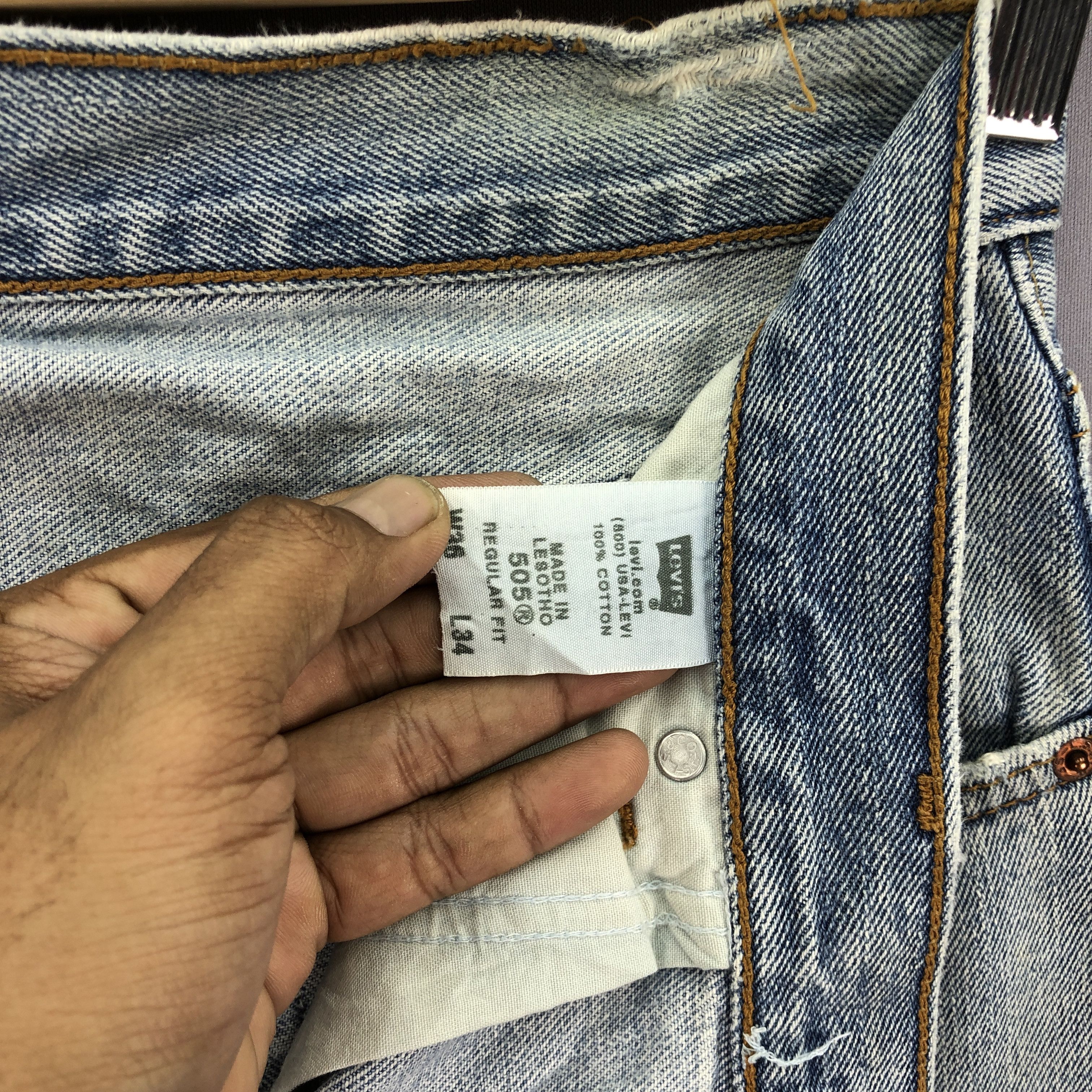 Levi's Vintage Y2K Levis 505 Sunfaded Jeans Levi's Light Wash Denim Size US 36 / EU 52 - 6 Thumbnail