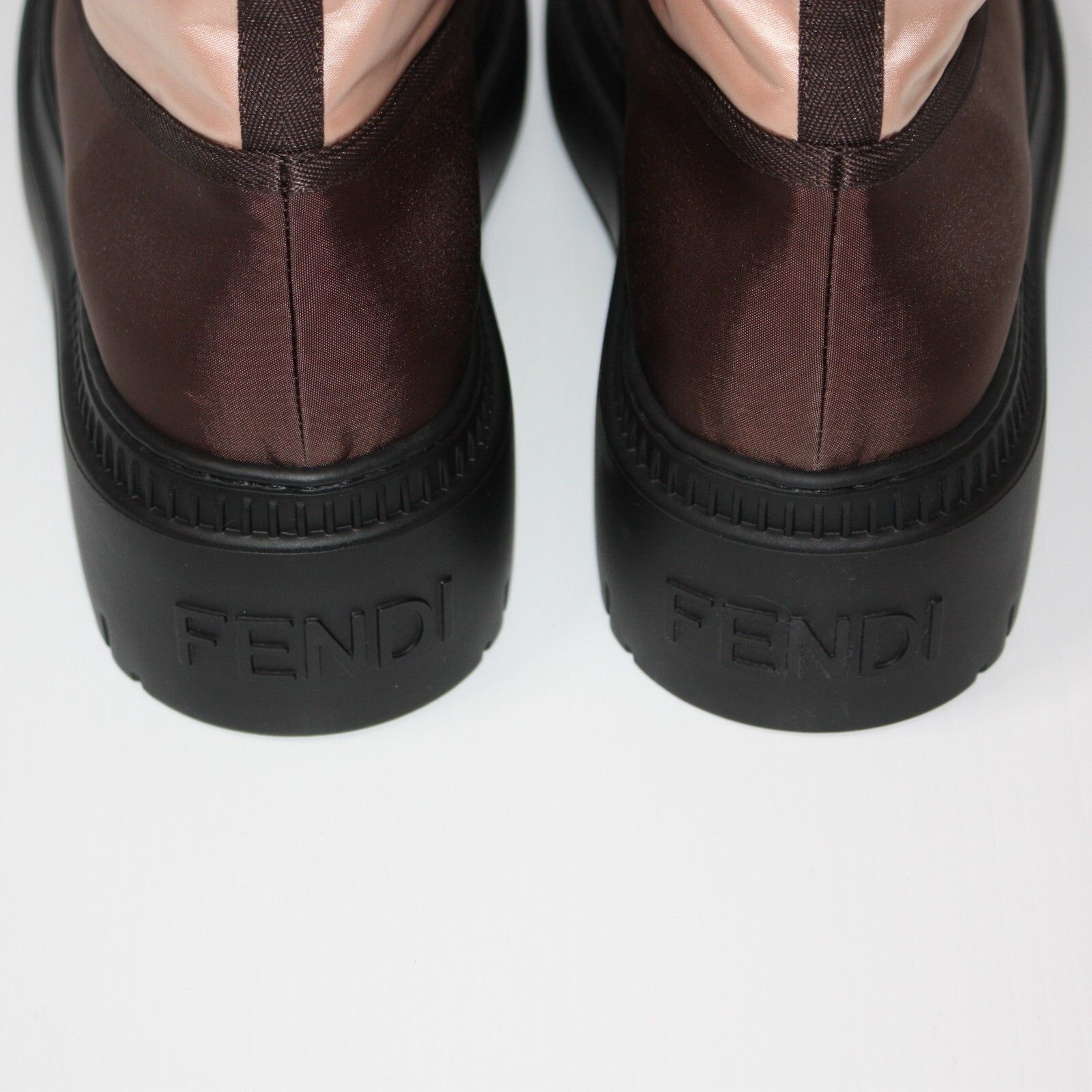 Fendi Domino Pink Nylon Biker Boots with Baguette Pocket $1450 Size US 9.5 / IT 39.5 - 10 Thumbnail