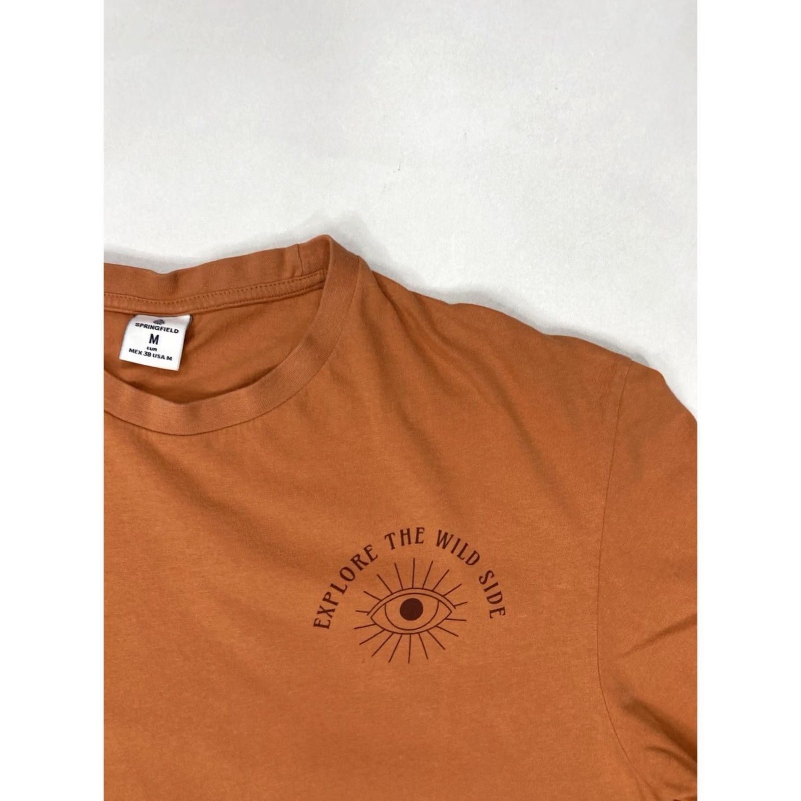 Springfield Springfield T-Shirt Men Medium Orange Graphic Print Crew Neck Short Sleeve Font Colorful Art All Seasons Size US M / EU 48-50 / 2 - 4 Thumbnail