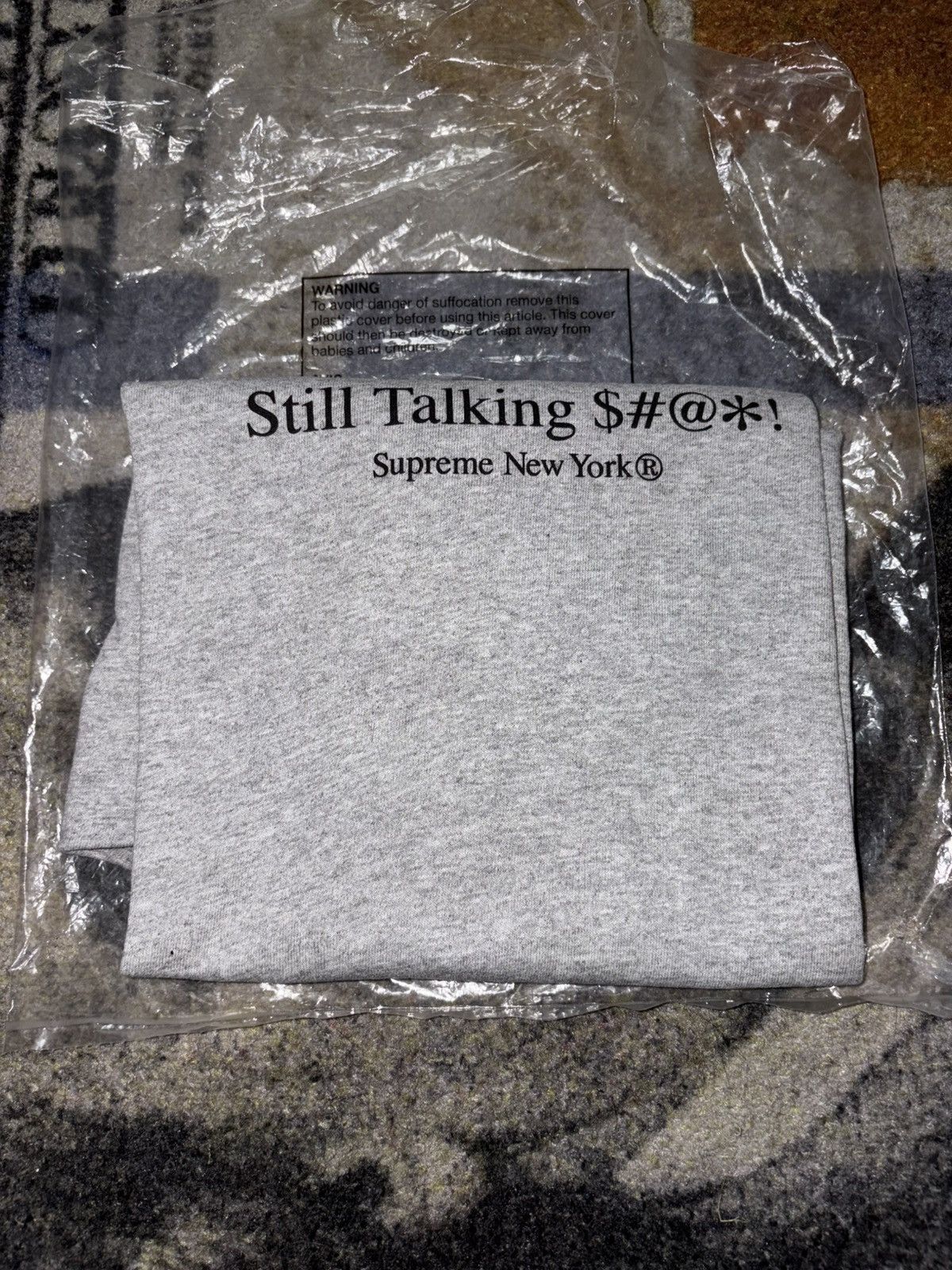 Supreme Supreme Still Talking Shit Tee Grey Size US M / EU 48-50 / 2 - 1 Thumbnail