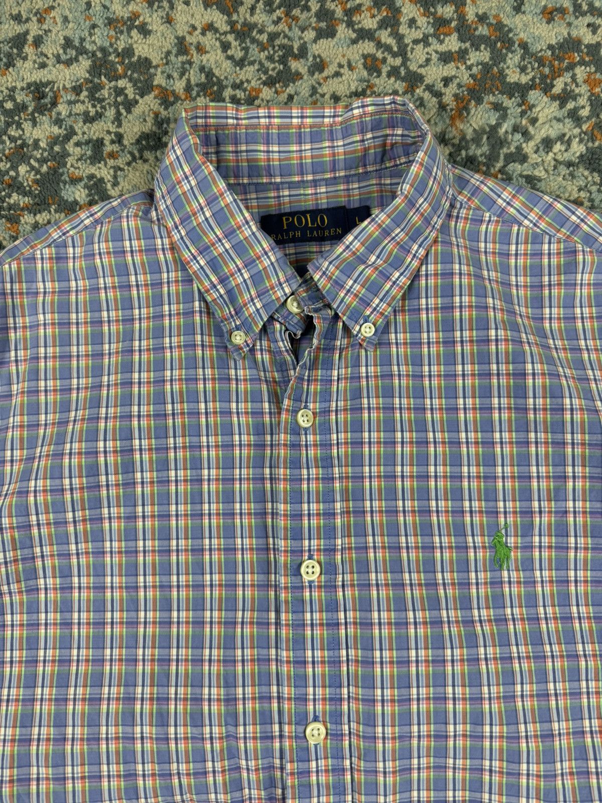 Polo Ralph Lauren × Vintage Vintage 90s Polo Ralph Lauren checked short sleeve shirt Size US L / EU 52-54 / 3 - 7 Thumbnail