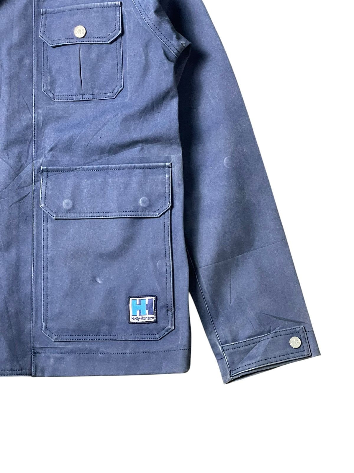 Helly Hansen × Japanese Brand × Vintage HELLY HANSEN Multi-pocket Cotton Waxed Jacket (97) Size US M / EU 48-50 / 2 - 2 Thumbnail