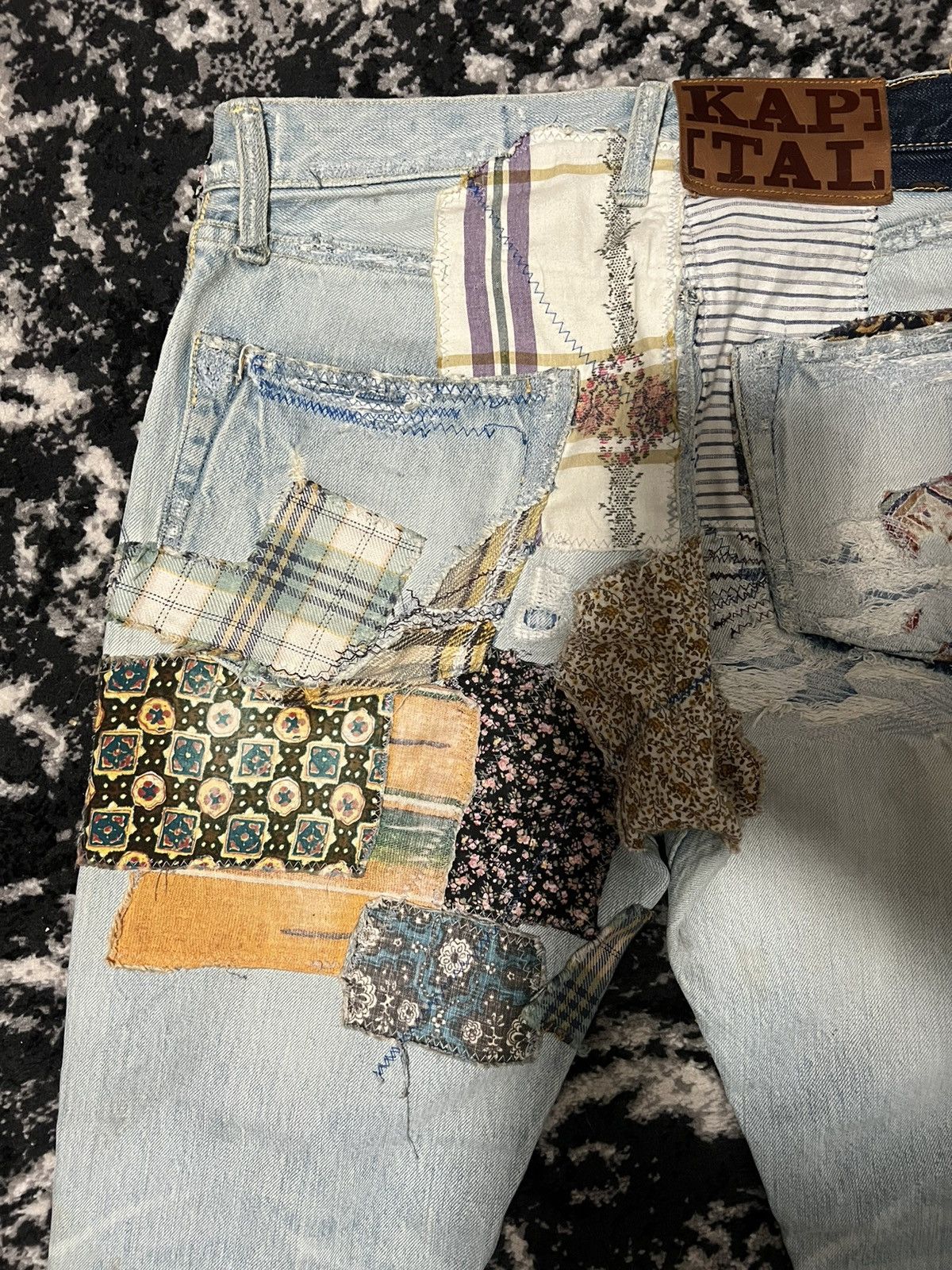 Kapital Kapital Happy Patchwork Tapered Denim “Indigo” Size US 30 / EU 46 - 9 Thumbnail