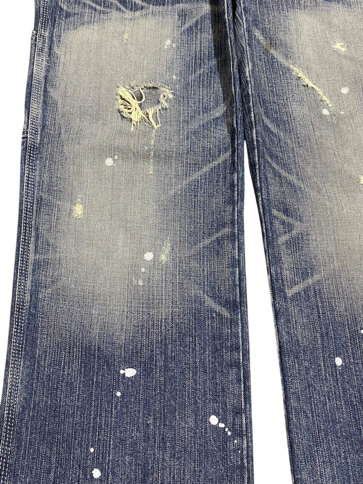 Edwin Vintage Japanese Brands Splatter Distressed Baggy Jeans Size US 35 - 9 Thumbnail