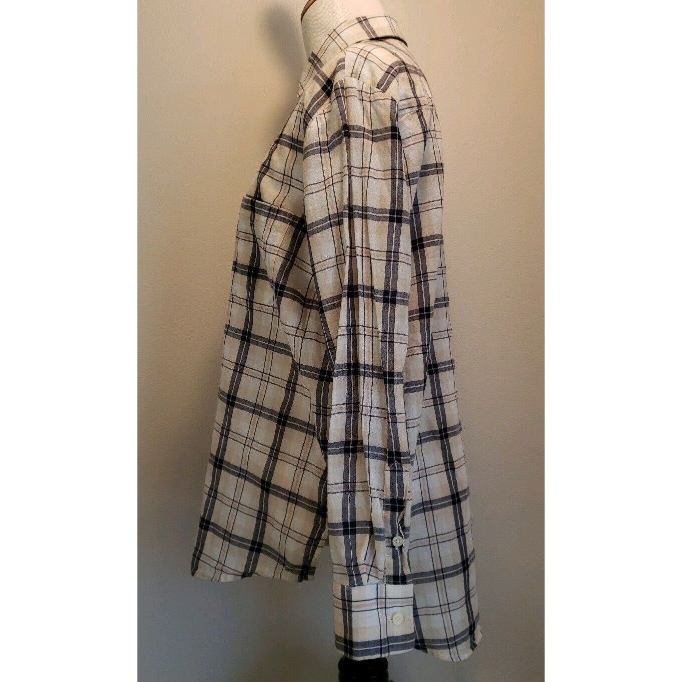 Madewell Madewell Boyfriend Shirt Womens XS 100% Cotton Blue Pink Pla Size XS / US 0-2 / IT 36-38 - 7 Thumbnail