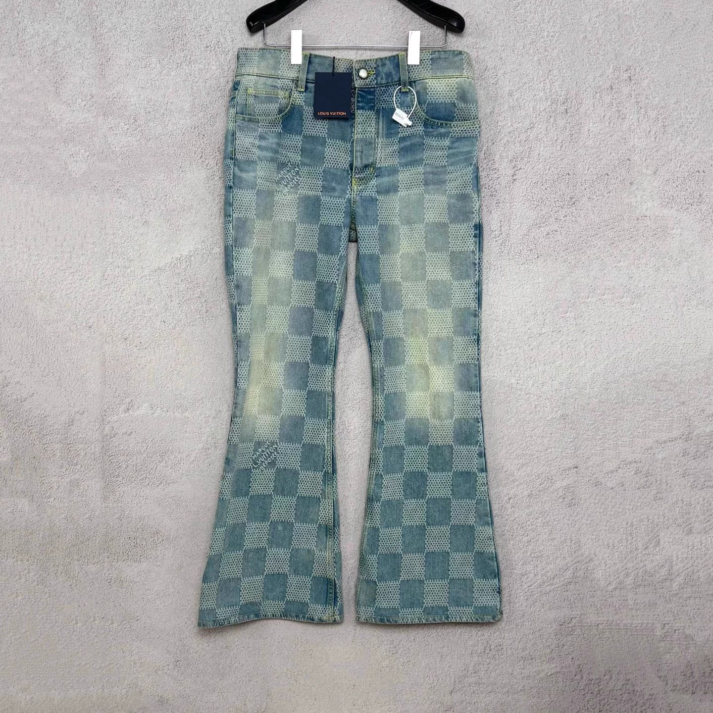 Louis Vuitton LV x Pharrell Distressed Monogram Flare Jeans 32 Size US 32 / EU 48 - 1 Thumbnail