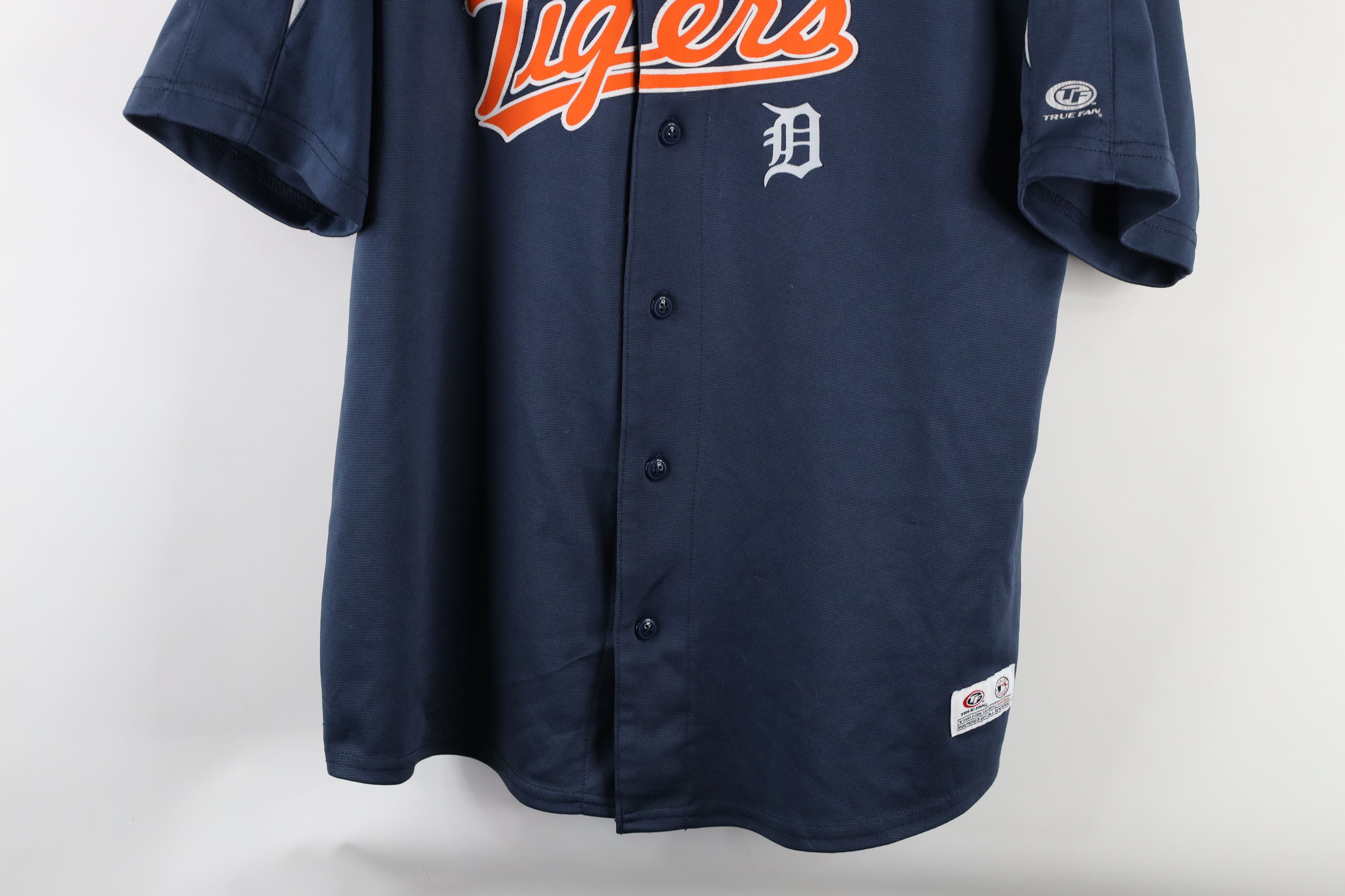 Vintage Vintage Spell Out Script Detroit Tigers Baseball Jersey Size US L / EU 52-54 / 3 - 3 Thumbnail