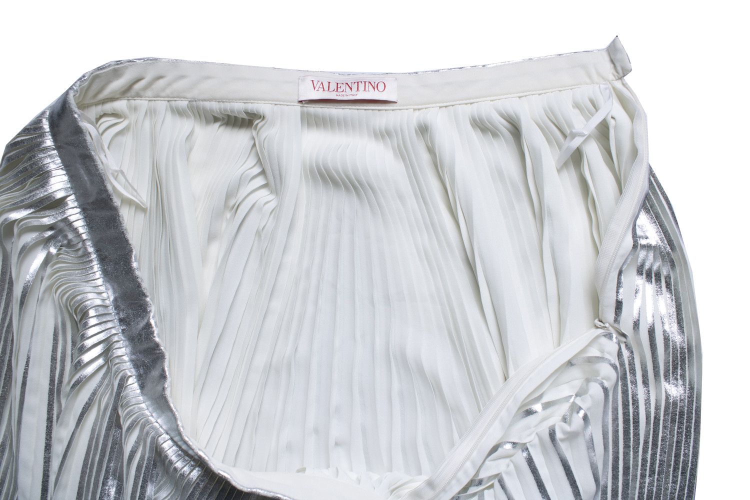 Valentino Valentino Garavani, pleated metallic maxi skirt Size 28" / US 6 / IT 42 - 9 Thumbnail