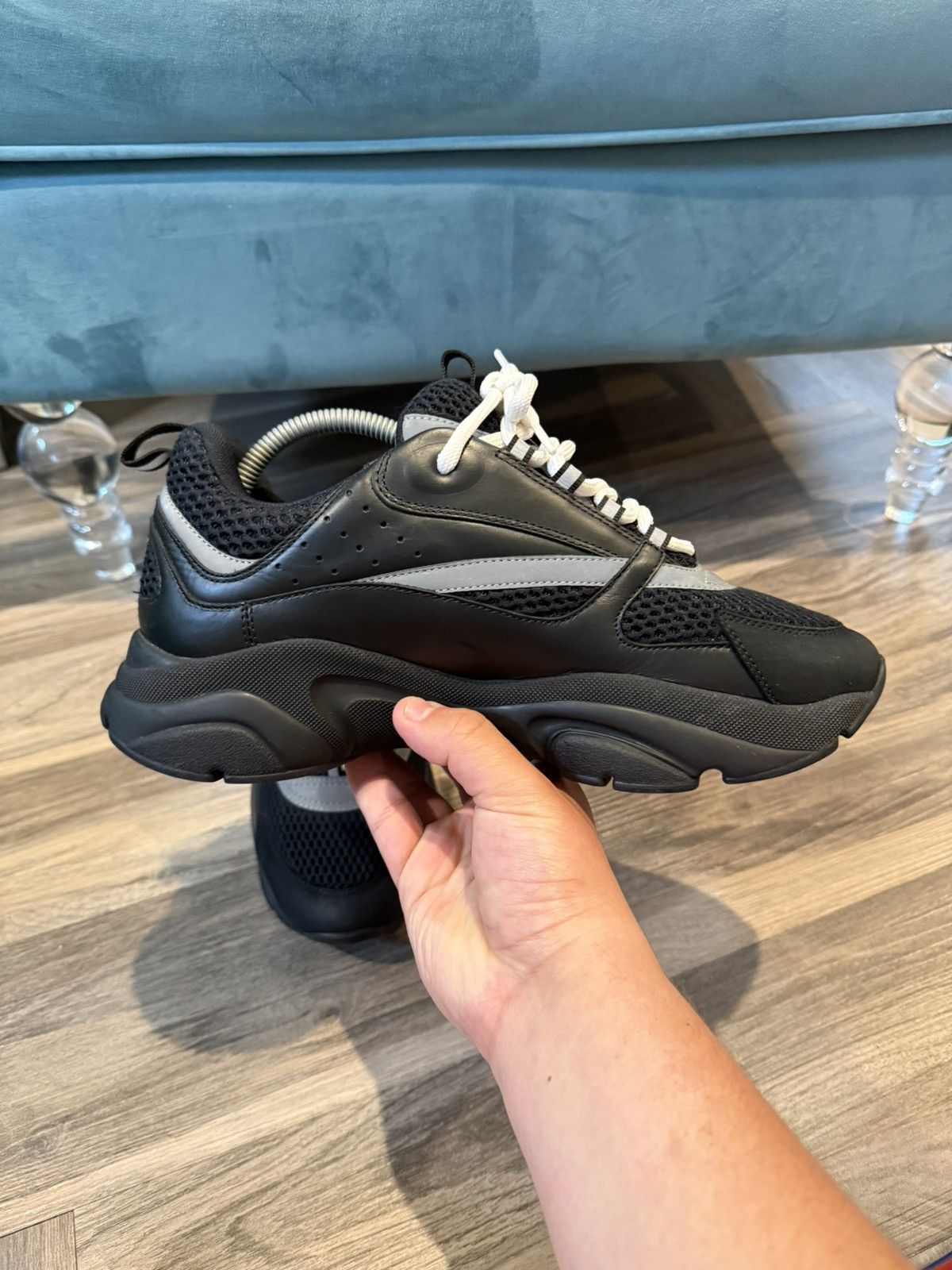 Dior Dior B22 Sneaker black silver Size US 10 / EU 43 - 5 Thumbnail