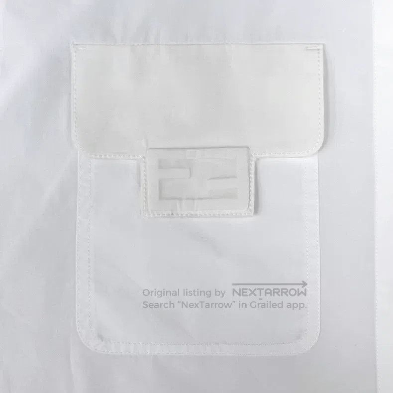 Fendi Fendi size 39 White Broadcloth Pocket 3D Relief Double F Sh Size M / US 6-8 / IT 42-44 - 5 Thumbnail