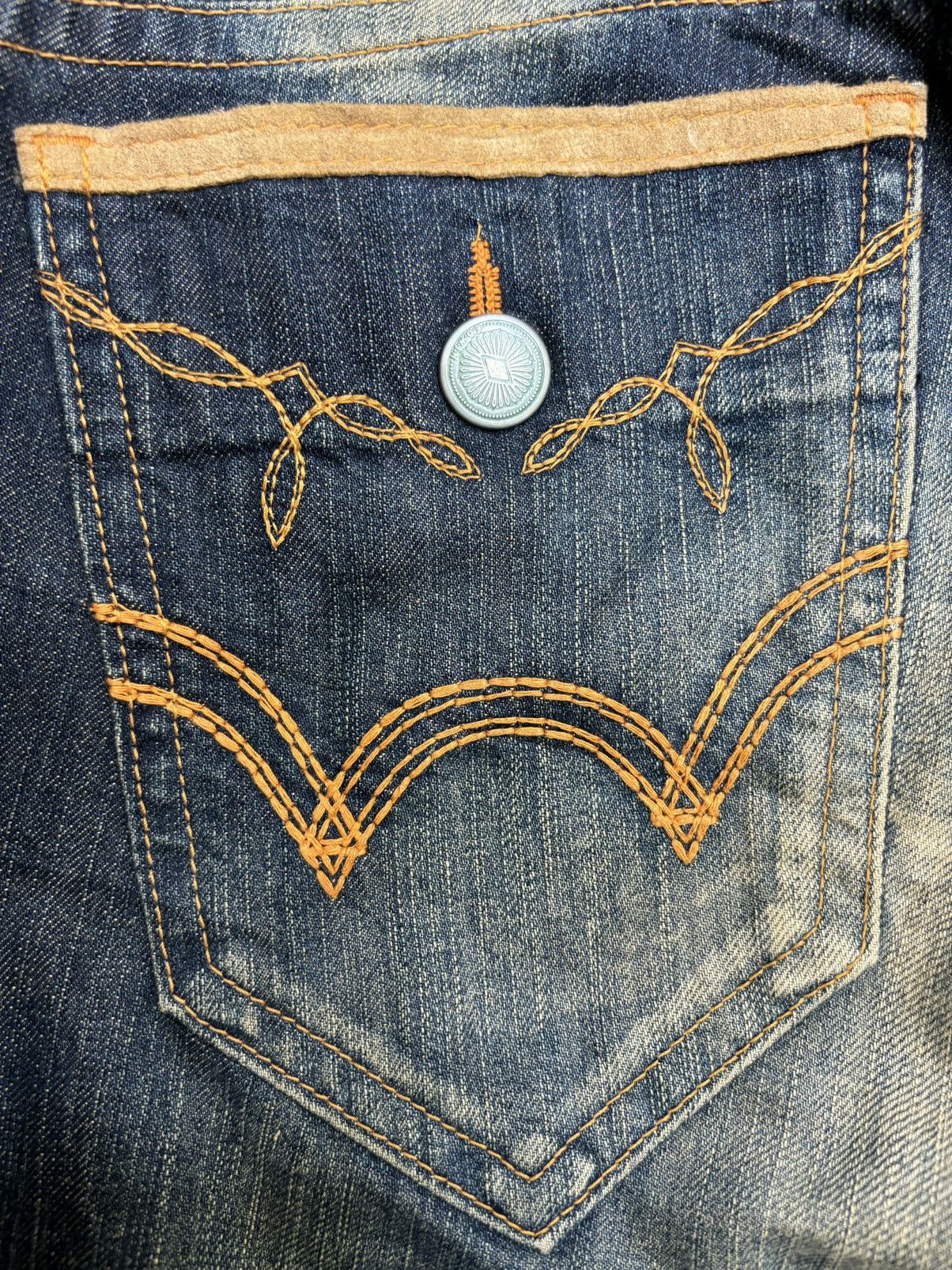 Edwin 💥90s Style💥Rare Insane Edwin 421 Rusty Fades Denim F462 Size US 31 - 21 Thumbnail