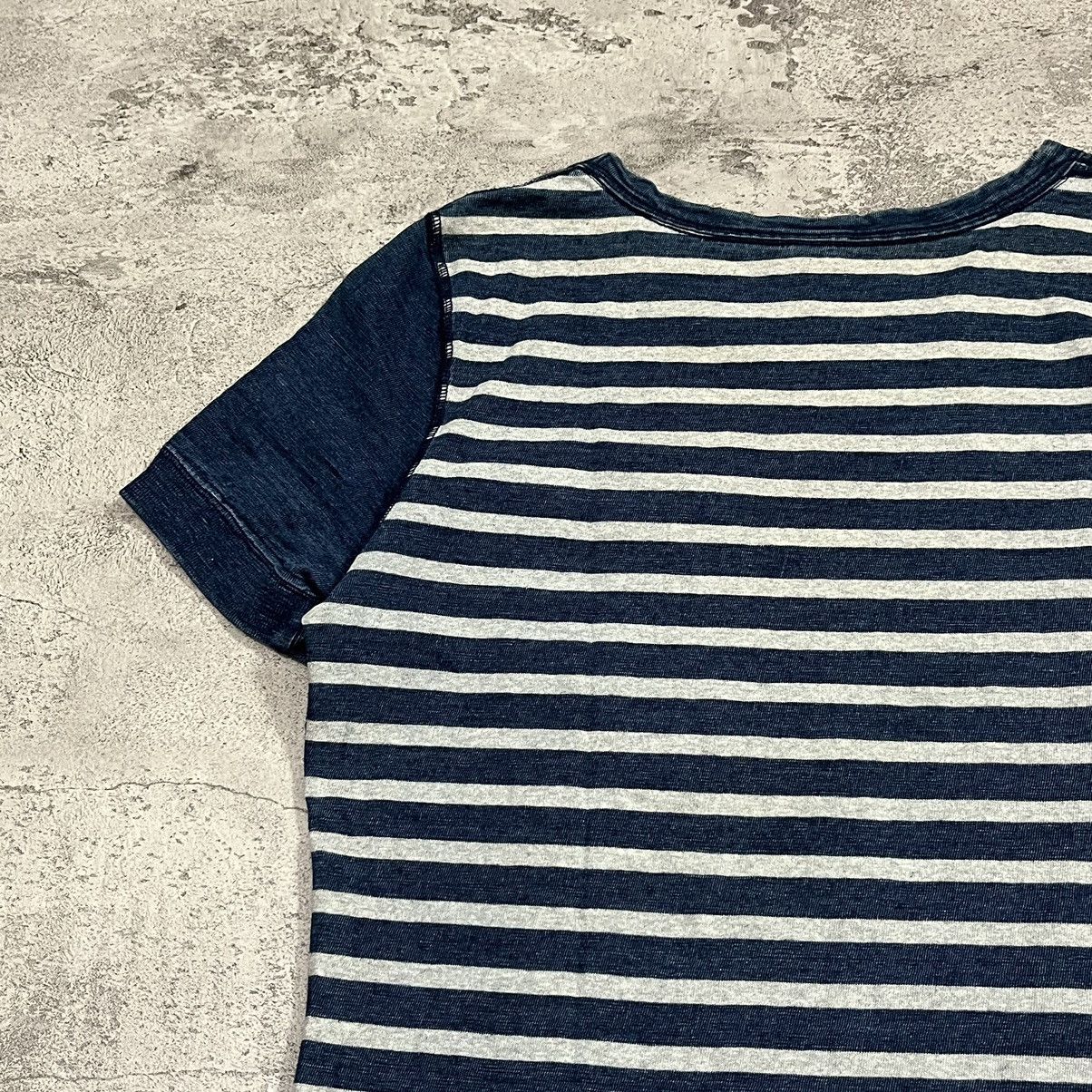 Pure Blue Japan Pure Blue Japan Indigo Pocket Striped Tee Size US XXS / EU 40 - 5 Thumbnail