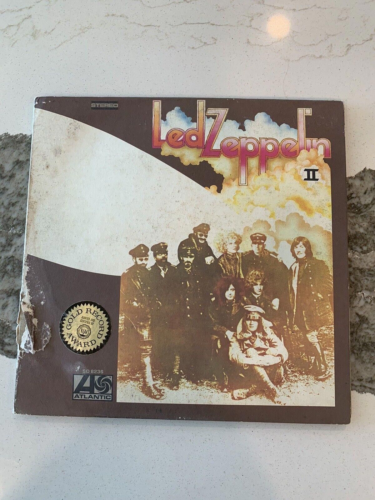 Designer LP Record 33 1/3 Led Zeppelin II #8236 Gold Award Sticker Size ONE SIZE - 1 Thumbnail