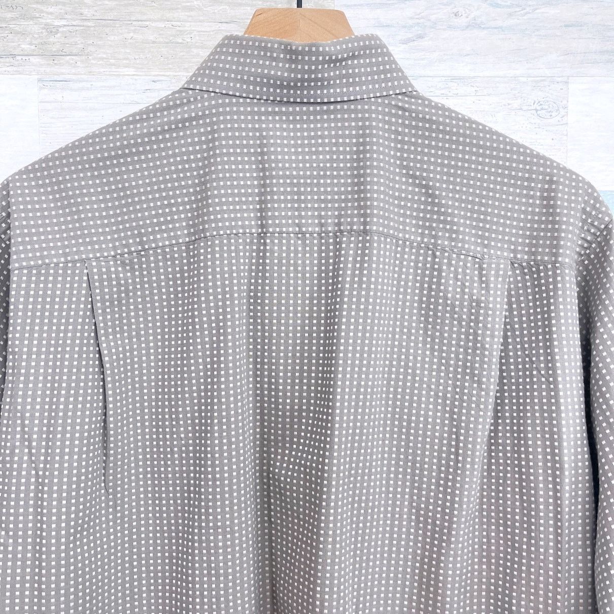 Lacoste Lacoste Jacquard Micro Squares Button Shirt Brown Mens 40 M Size US M / EU 48-50 / 2 - 4 Thumbnail