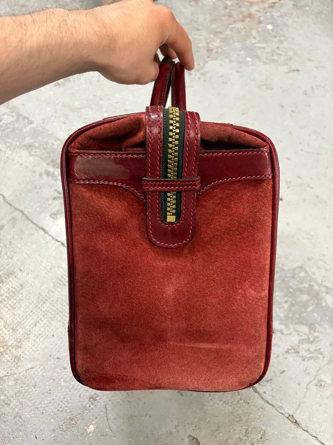 Lanvin Red Suede Vanity Archive Bag