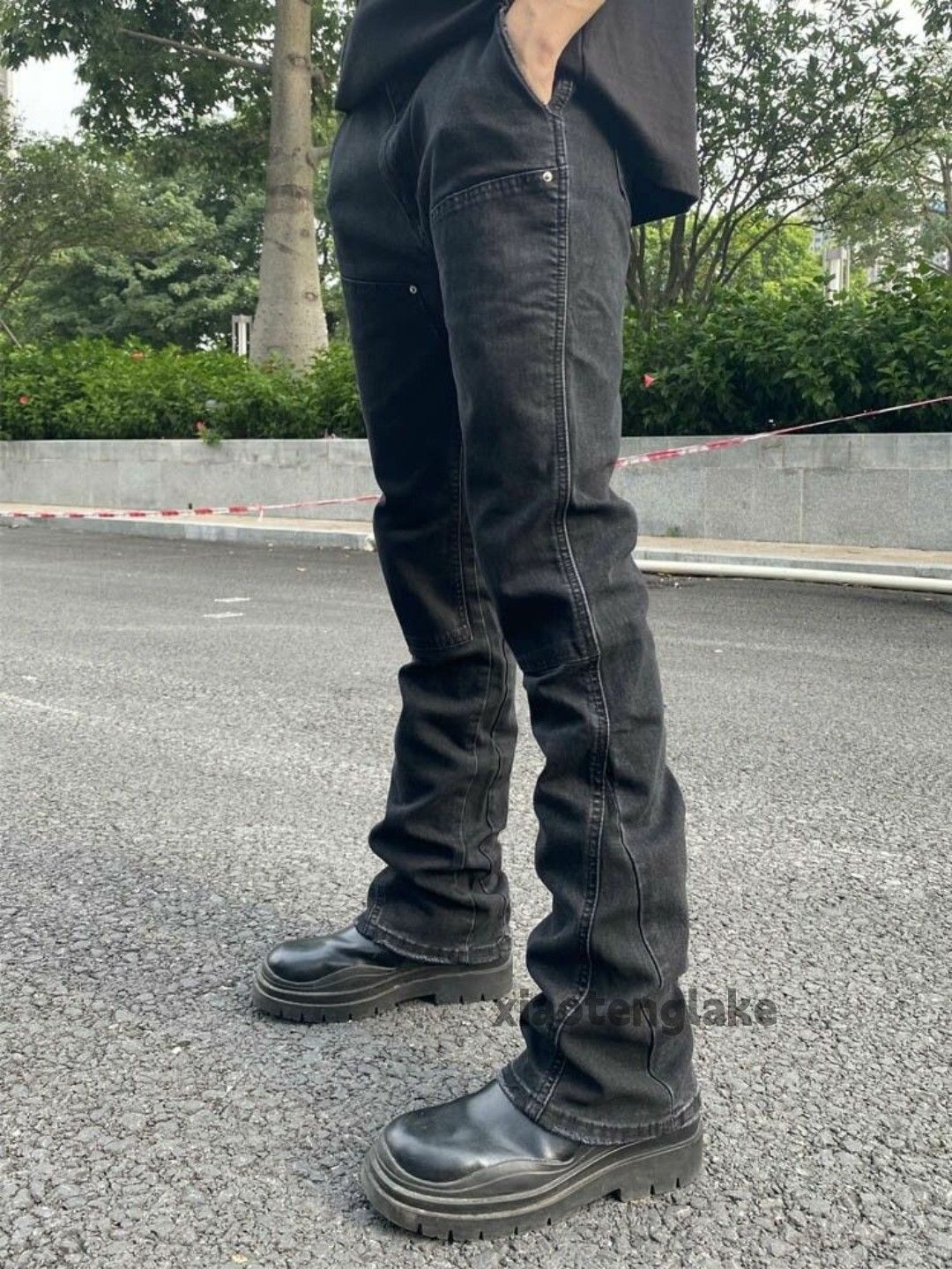 Jean × Vintage washed faded cleanfit yuppie carpenter flared jeans Size US 36 / EU 52 - 3 Thumbnail