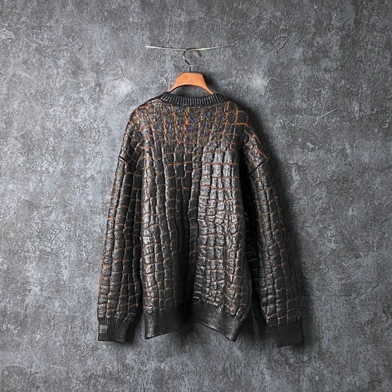 Versace Versace Color-blocked wool crewneck sweater Size US M / EU 48-50 / 2 - 2 Thumbnail